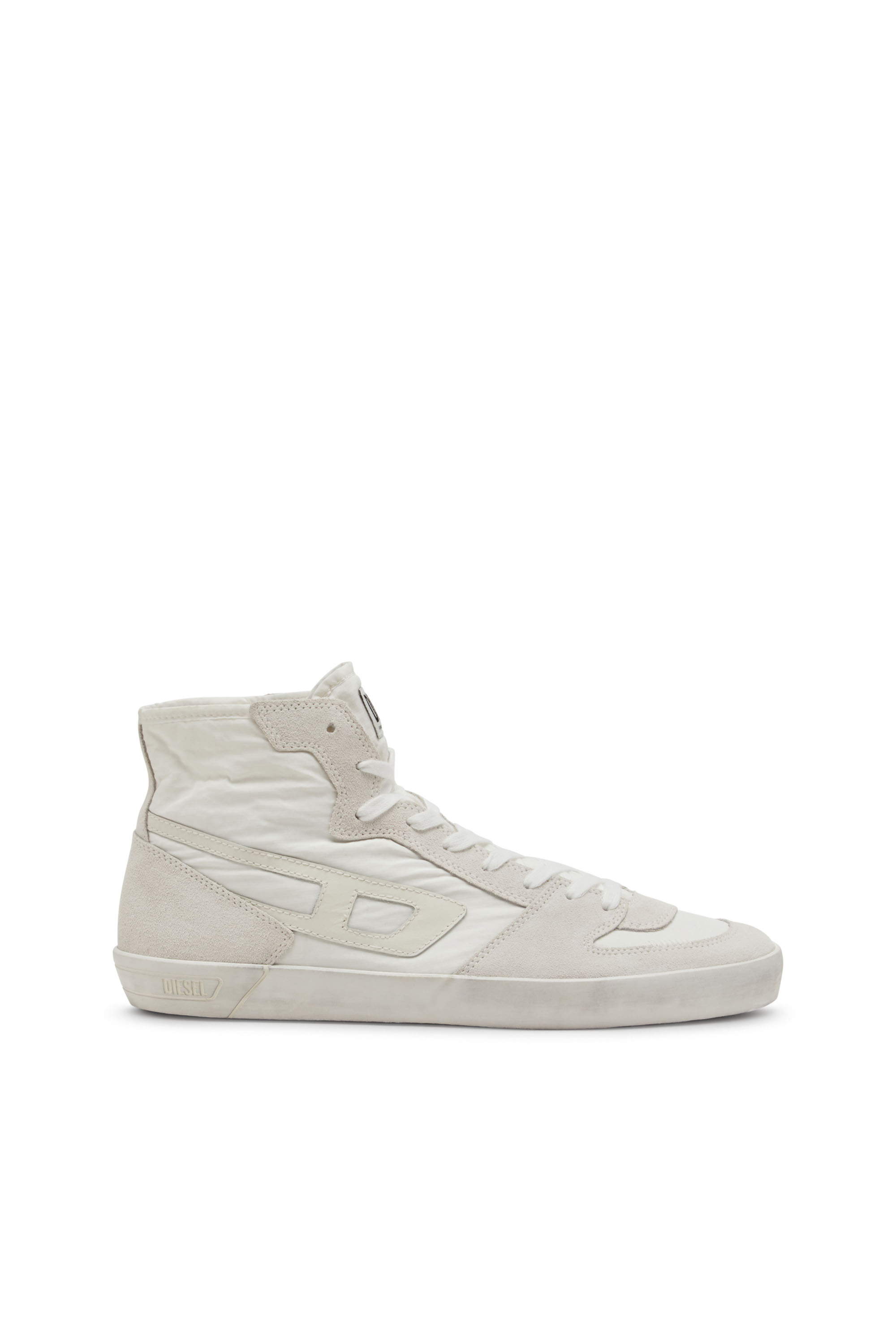 Diesel - S-LEROJI D-1 MID, Herren High-Top-Sneakers aus gepolstertem Ripstop und Veloursleder in Weiß - 1