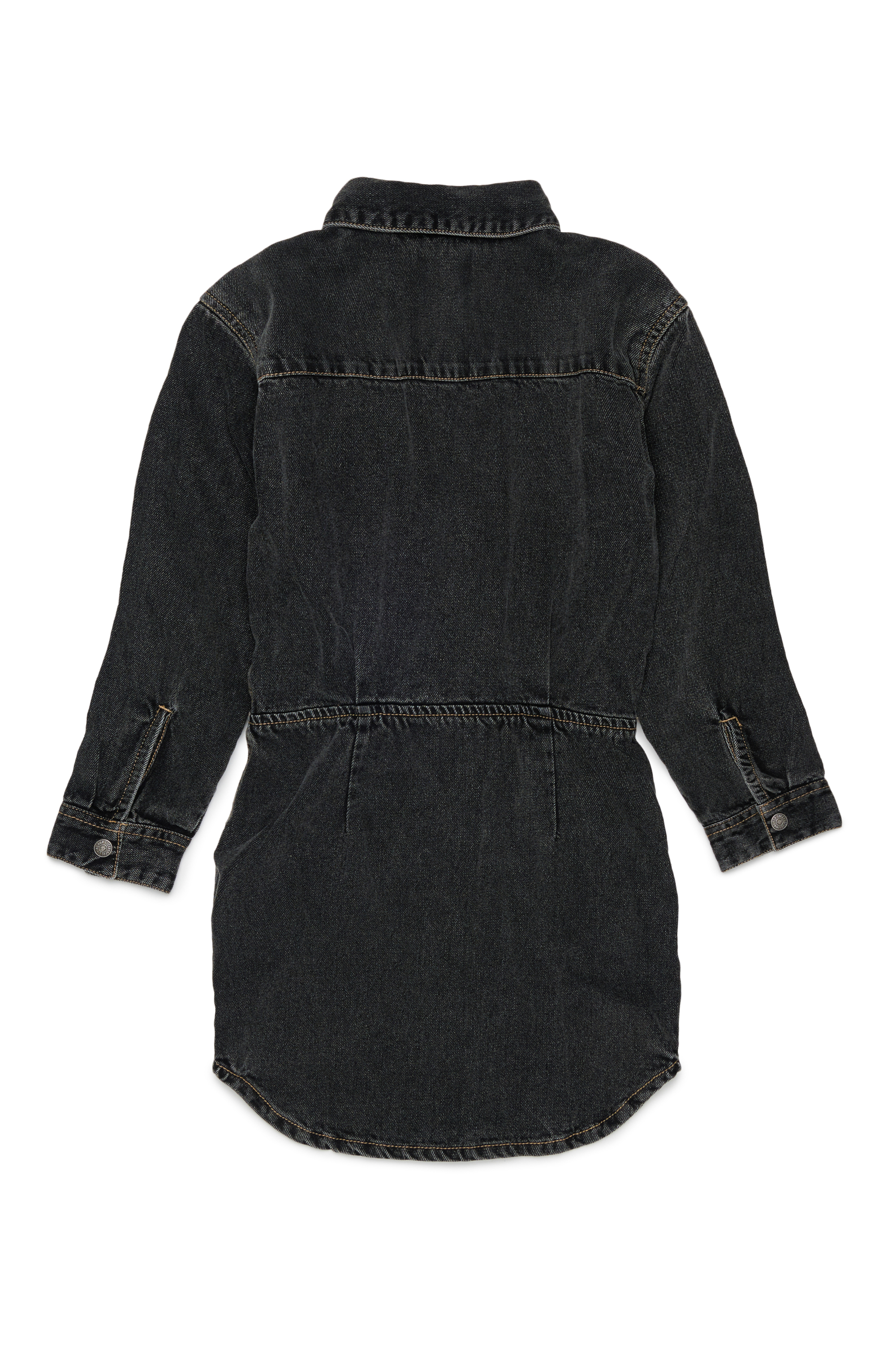 Diesel - DESUSY, Damen Jeanskleid aus Denim mit Tailleng&uuml;rtel in Schwarz/Dunkelgrau - 2