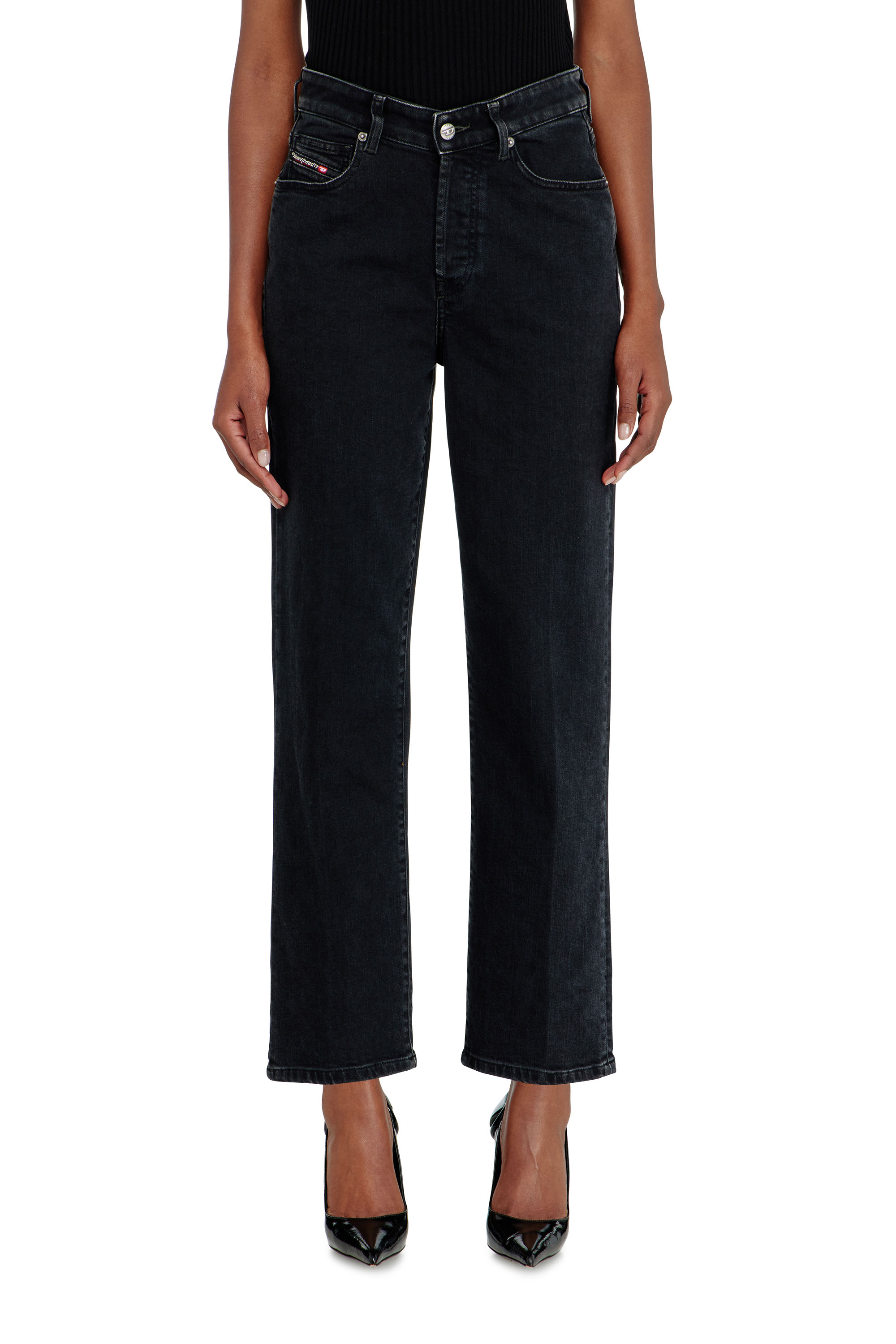 Diesel - Damen Regular Jeans 1981 D-Went 09N89, Schwarz/Dunkelgrau - 4