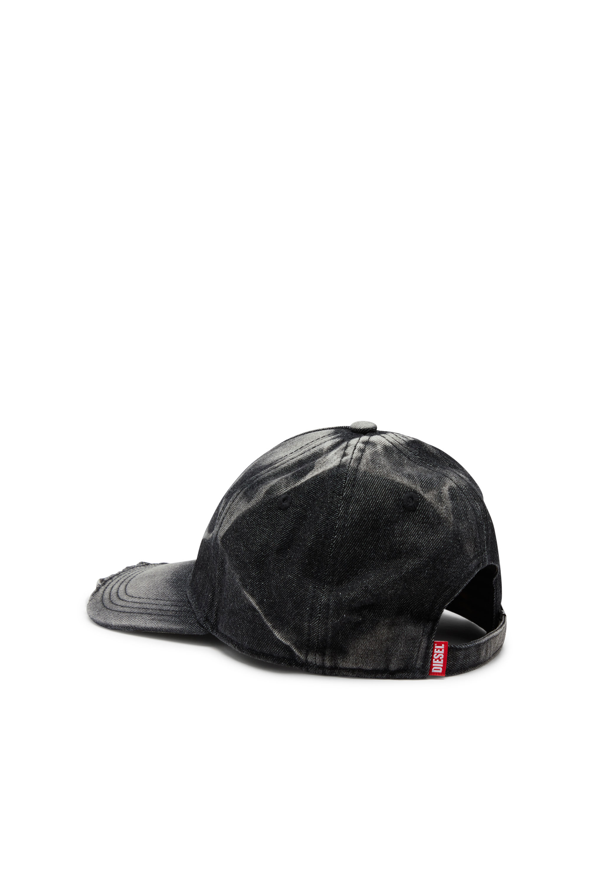 Diesel - C-SEYMON-BLACK, Herren Basecap aus Destroyed-Denim in Schwarz - 2