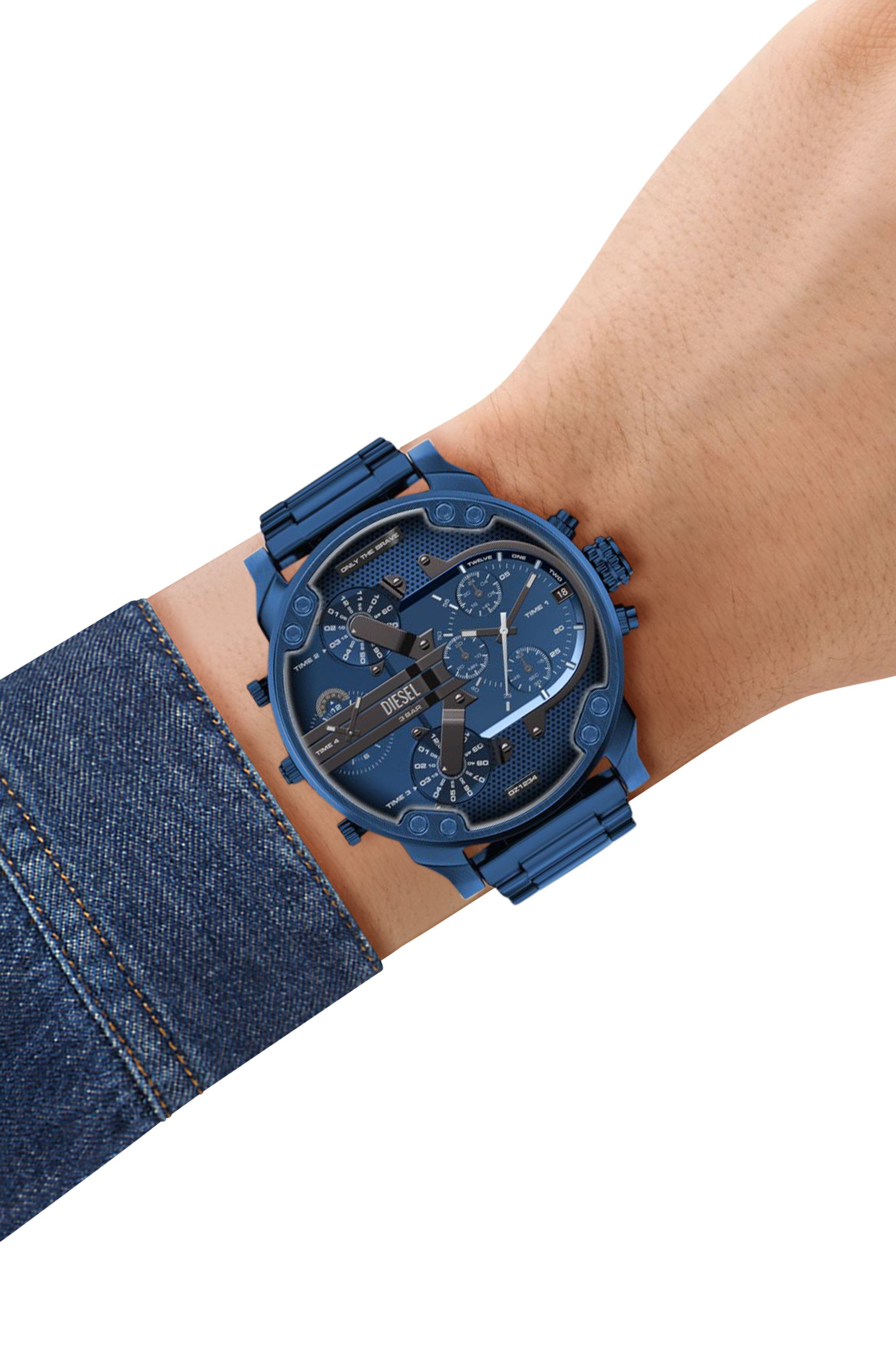 Diesel - DZ7496 WATCH, Herren Mr. Daddy 2.0 Uhr aus blauem Edelstahl in Blau - 8