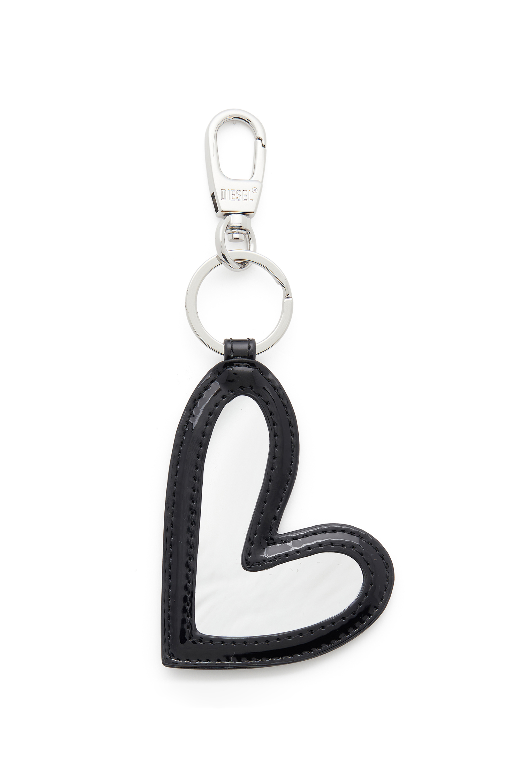 Diesel - PLAY HEART MIRROR, Damen Herzf&ouml;rmiger Anh&auml;nger mit gl&auml;nzendem Finish in Schwarz - 2