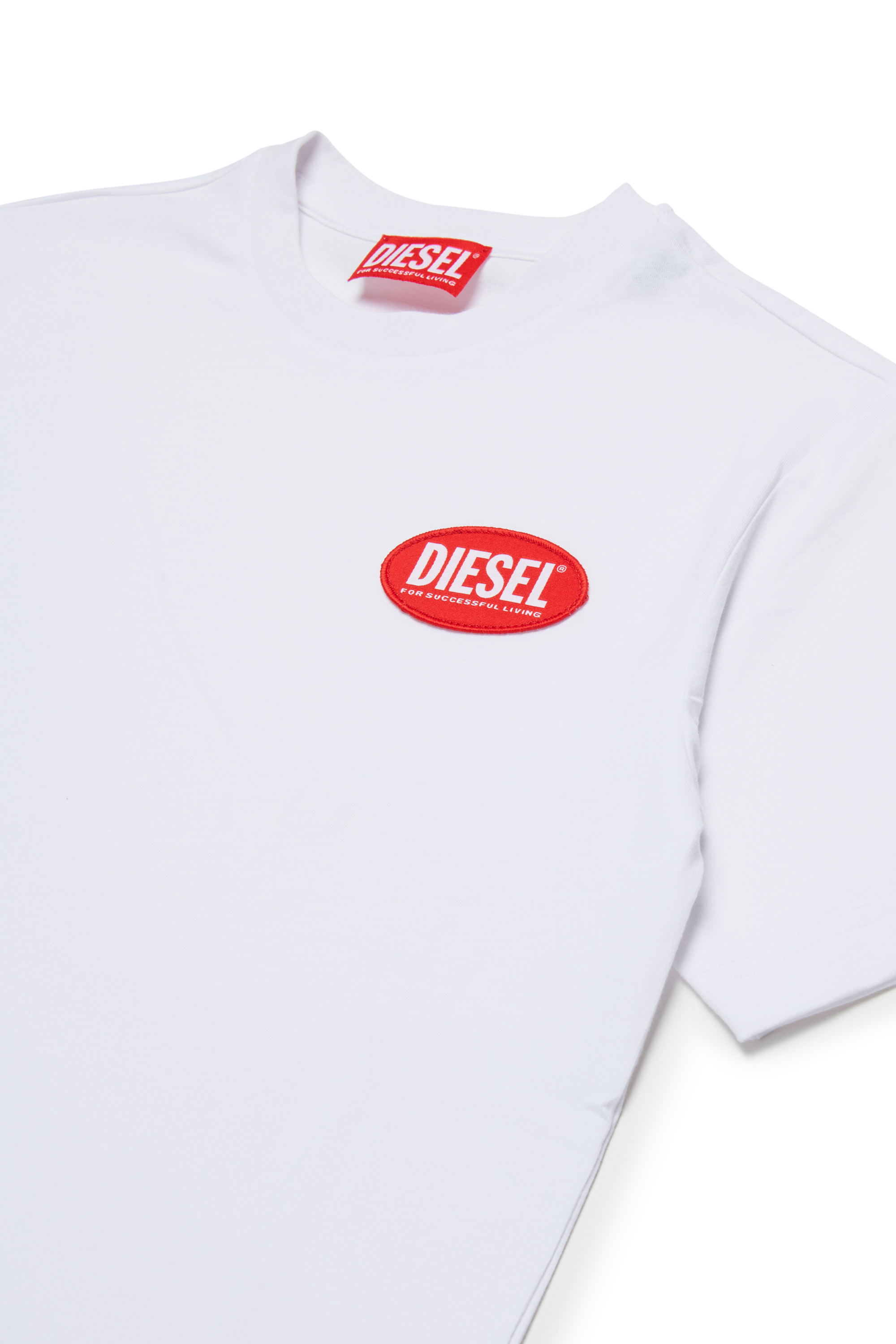 Diesel - TPATCH OVER, Herren Baumwoll-T-Shirt mit Aufnäher in Weiß - 3