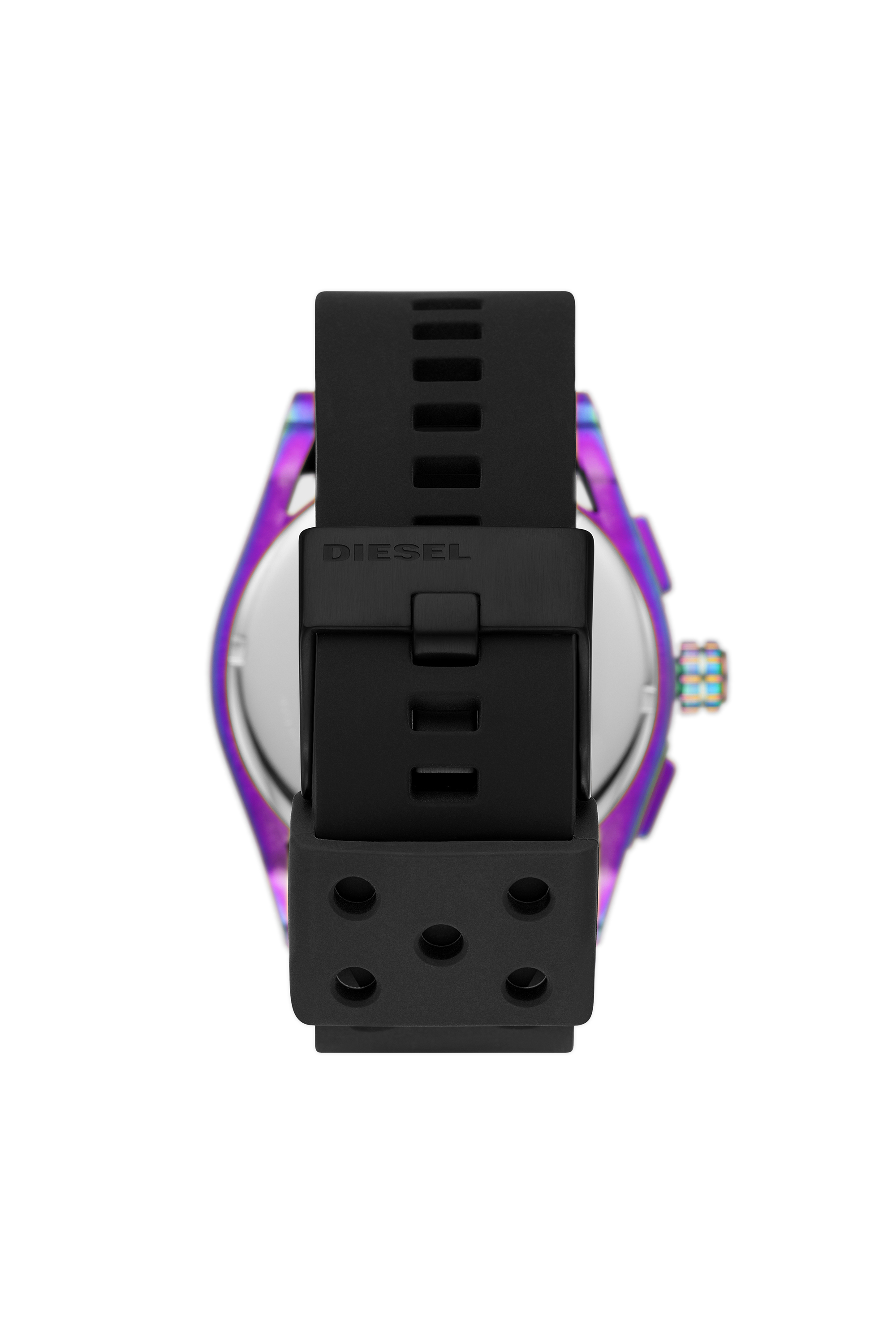 Diesel - DZ4547, Herren Timeframe-Armbanduhr mit Chronographen-Uhrwerk und schwarzem Silikonarmband in Bunt/Schwarz - 2