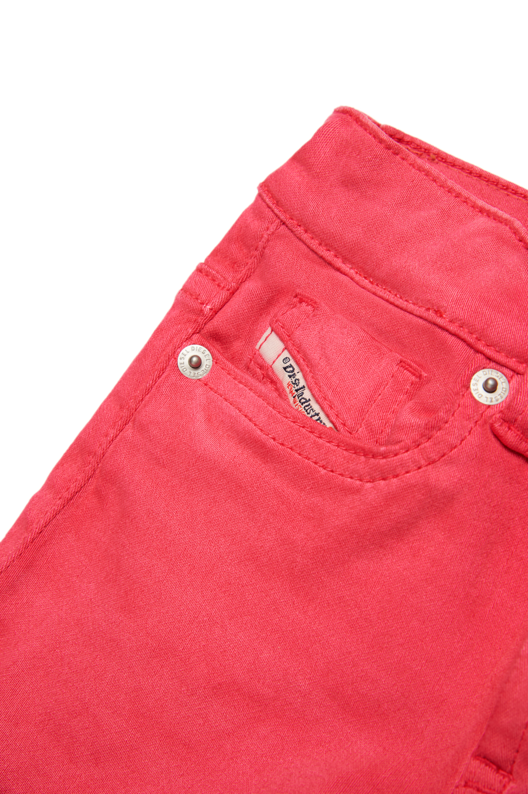 Diesel - PGALLYB JJJ, Unisex Farbige Shorts aus JoggJeans mit Umschlag in Rosa - 4