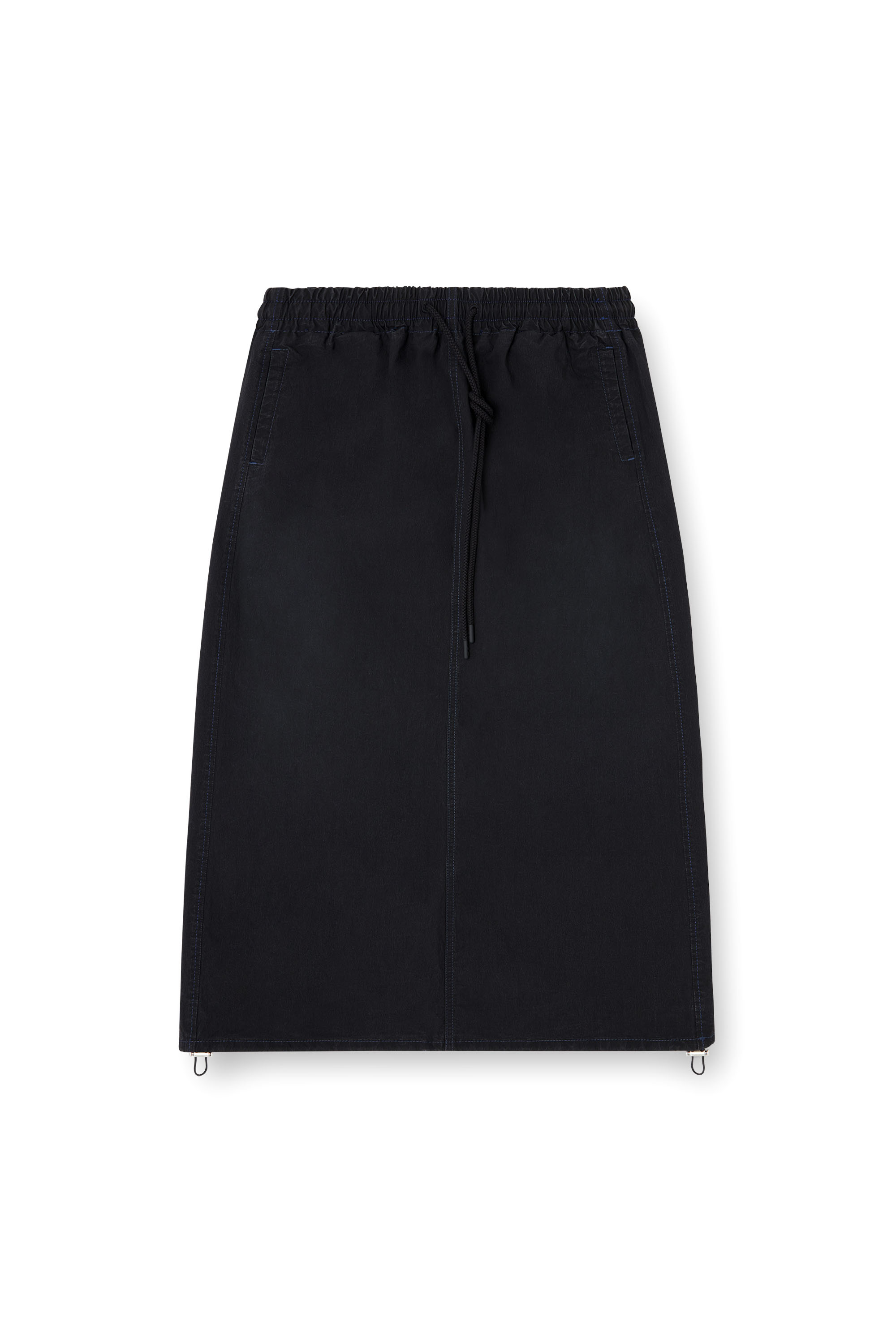 Diesel - DE-OREN-C JOGG, Damen Midi-Rock aus technischem JoggJeans in Schwarz - 3