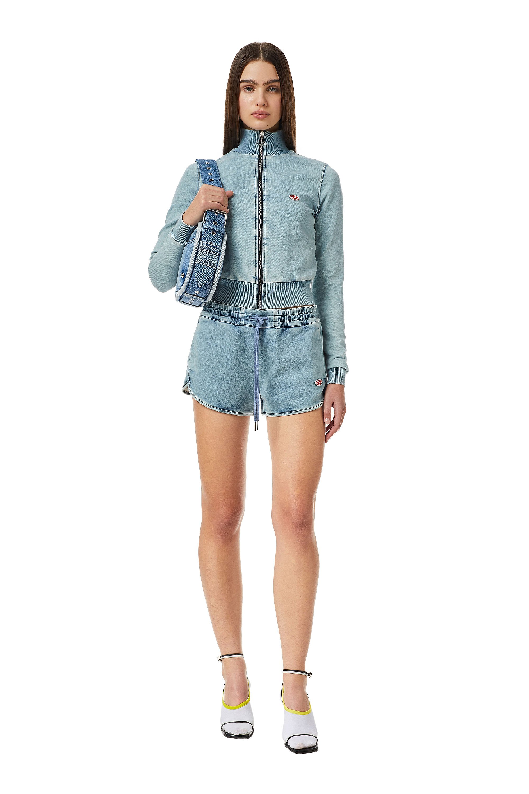 Diesel - D-SUNNY TRACK DENIM RUNNING SHORTS, Hellblau - Image 2