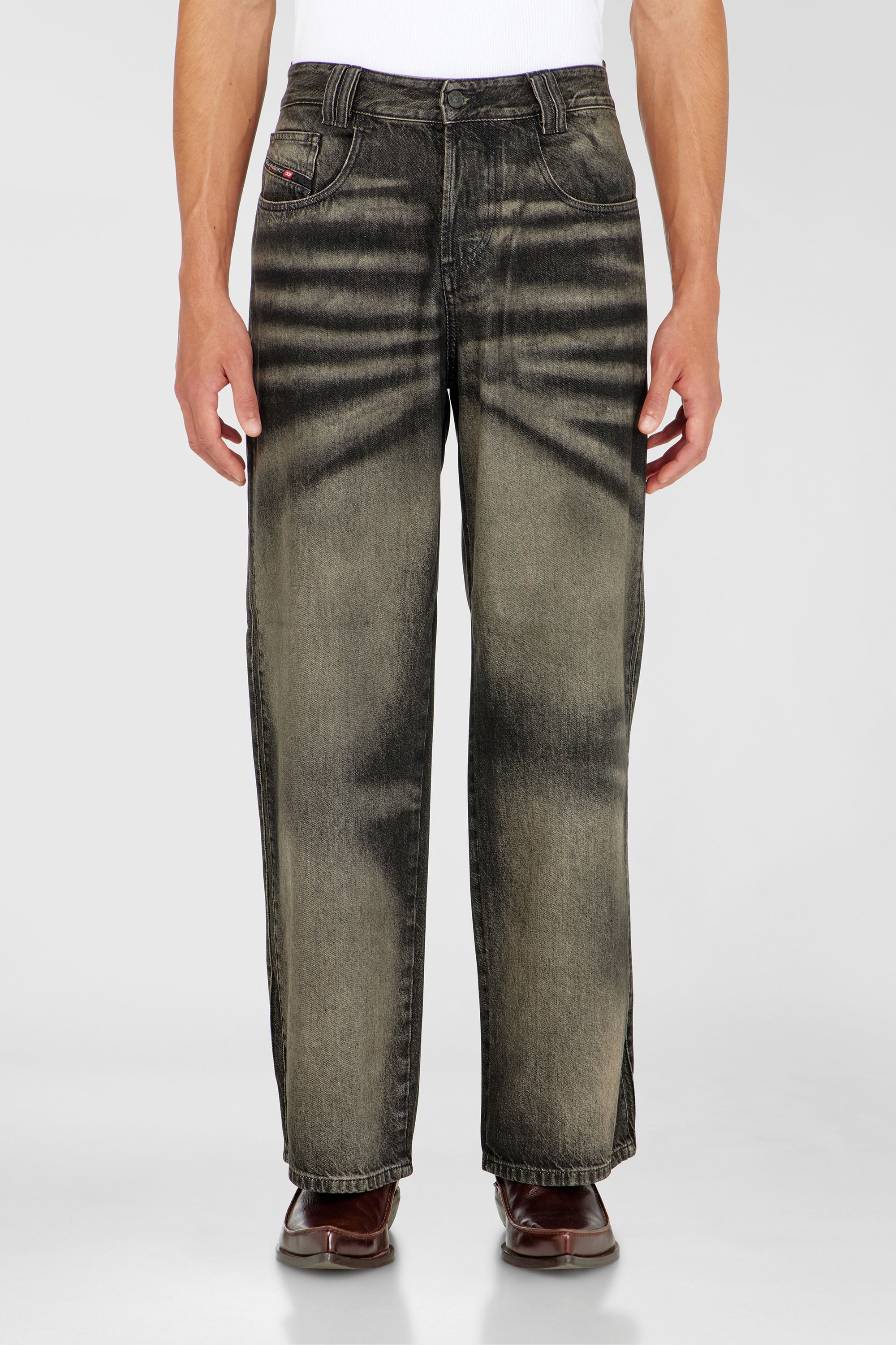 Diesel - Unisex Relaxed Jeans 1982 D-Hakou 09R33, Schwarz/Dunkelgrau - 1