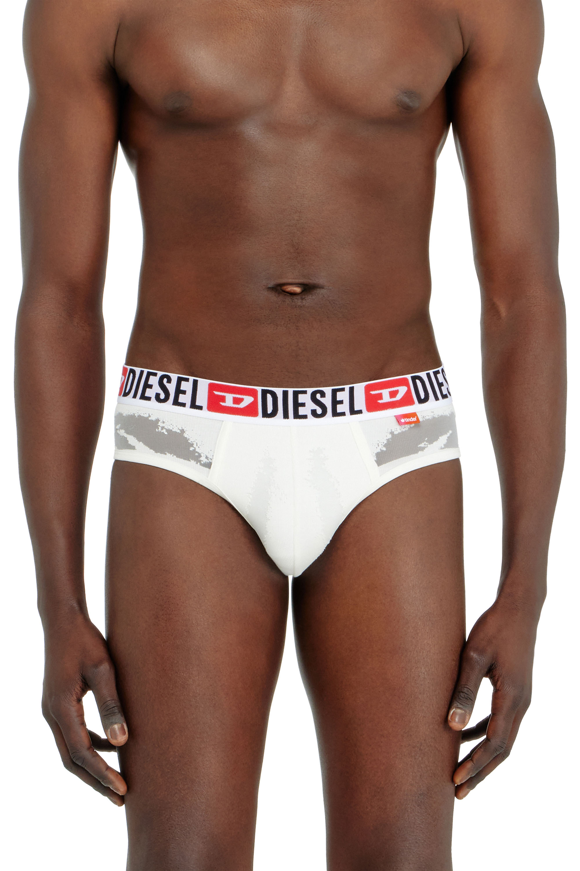 Diesel - PR-ANDRE, Herren Slips mit transparentem devor&eacute;-Effekt in Wei&szlig; - 2