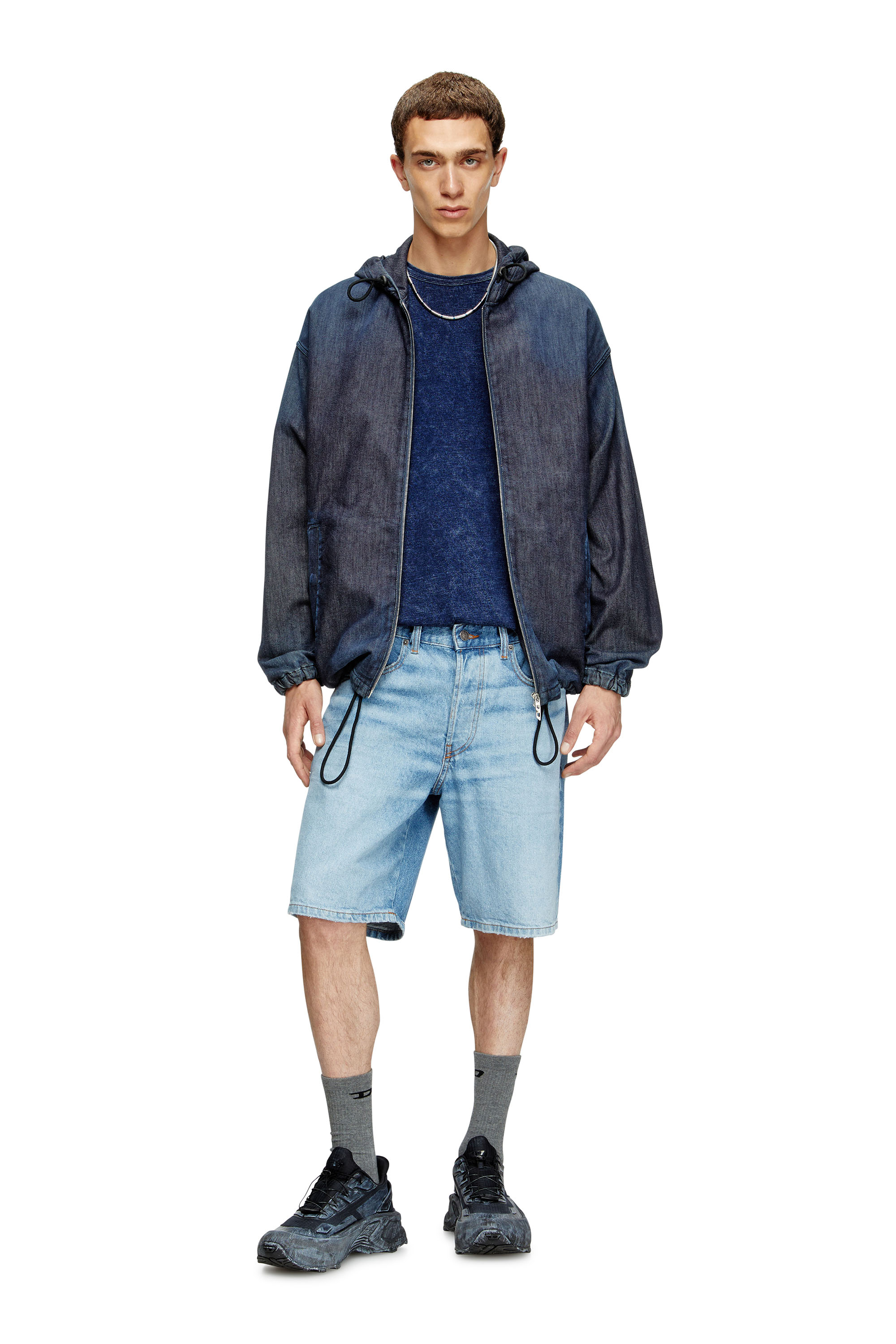 Diesel - REGULAR-SHORT, Herren Shorts aus Denim in Hellblau - 1