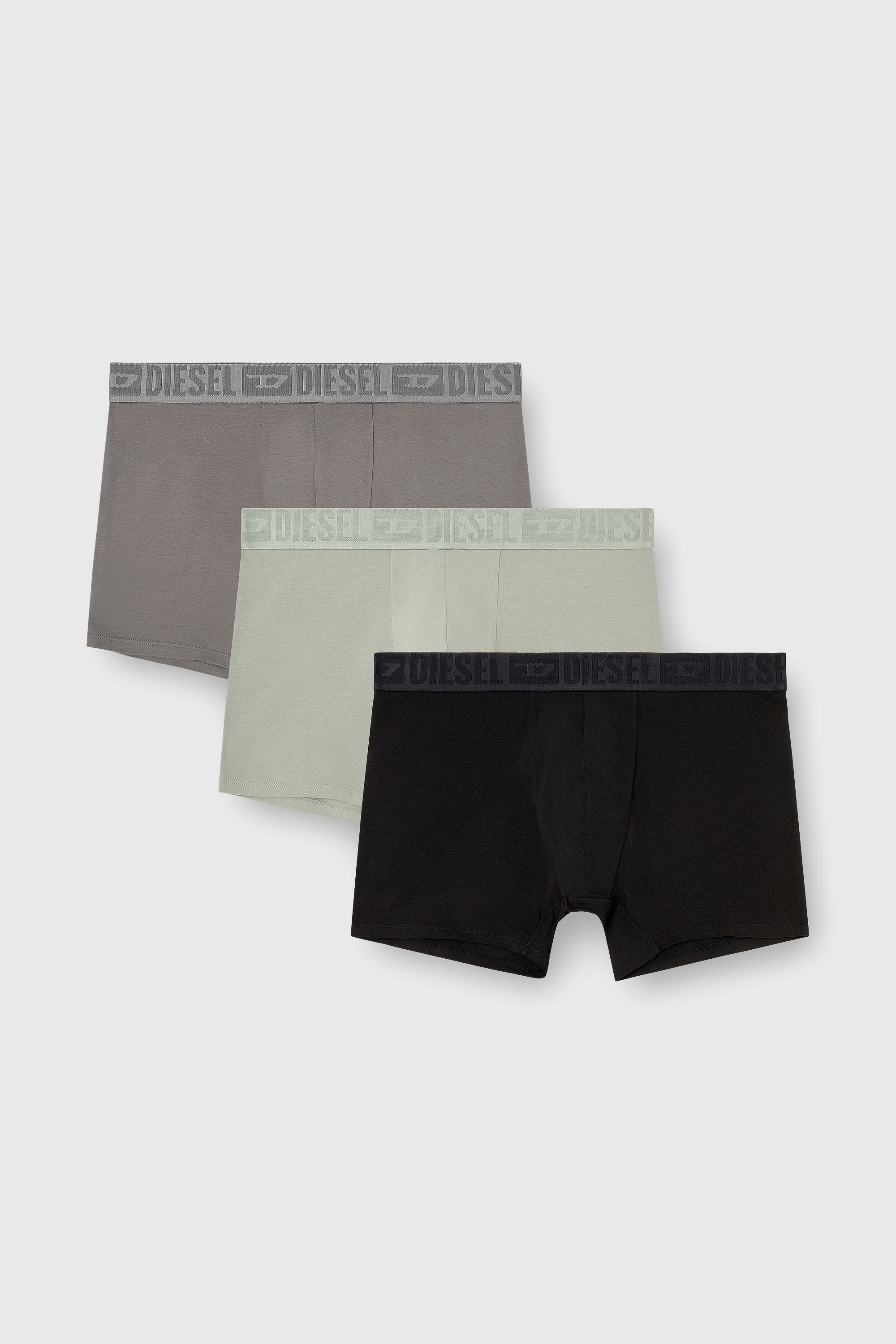 Diesel - SEBASTIAN-D-CORE-3PACK, Man's Three-pack boxer briefs in stretch cotton in Black/Grey - 1