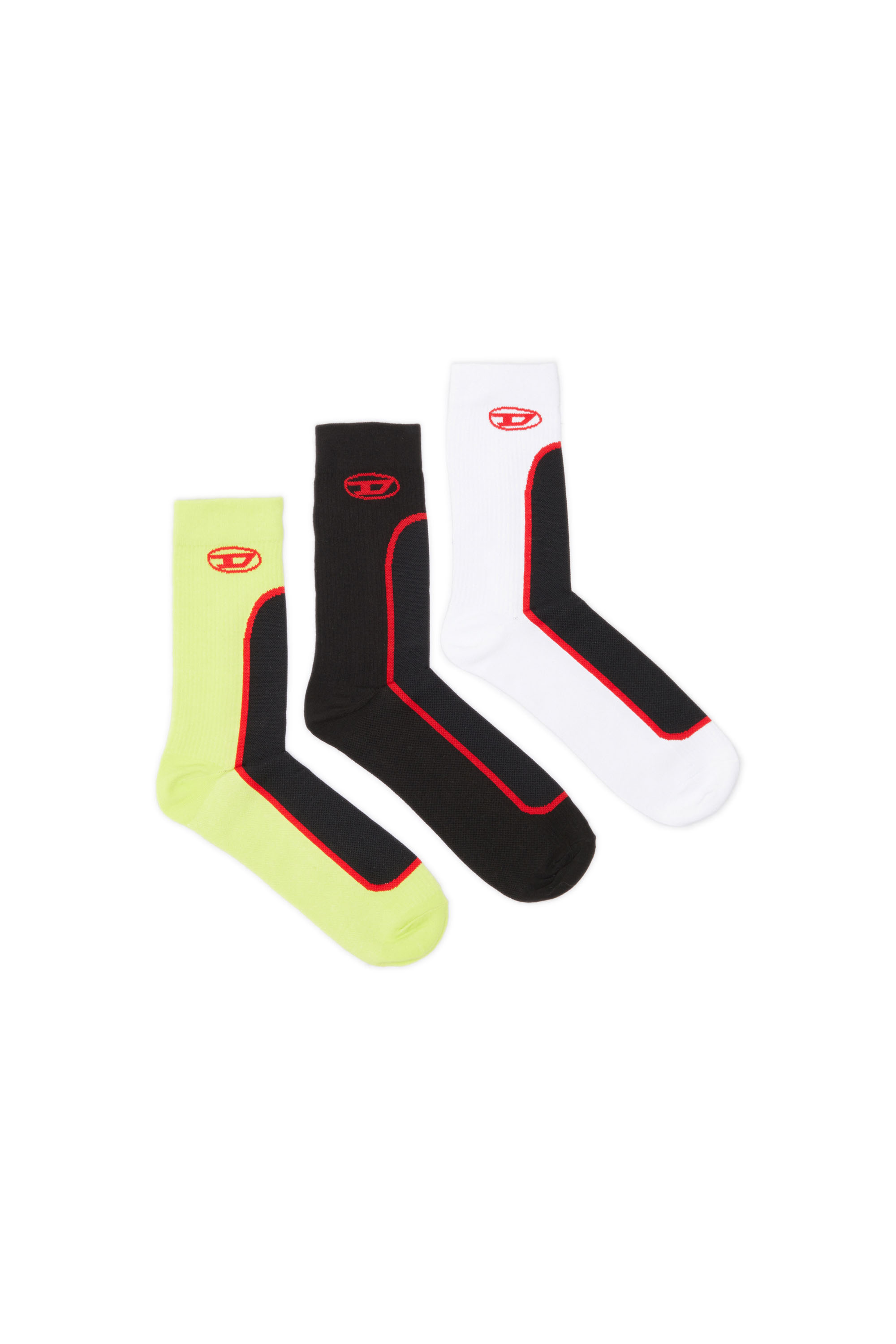 SKM-RAY-THREEPACK, Schwarz/Gelb - Strümpfe