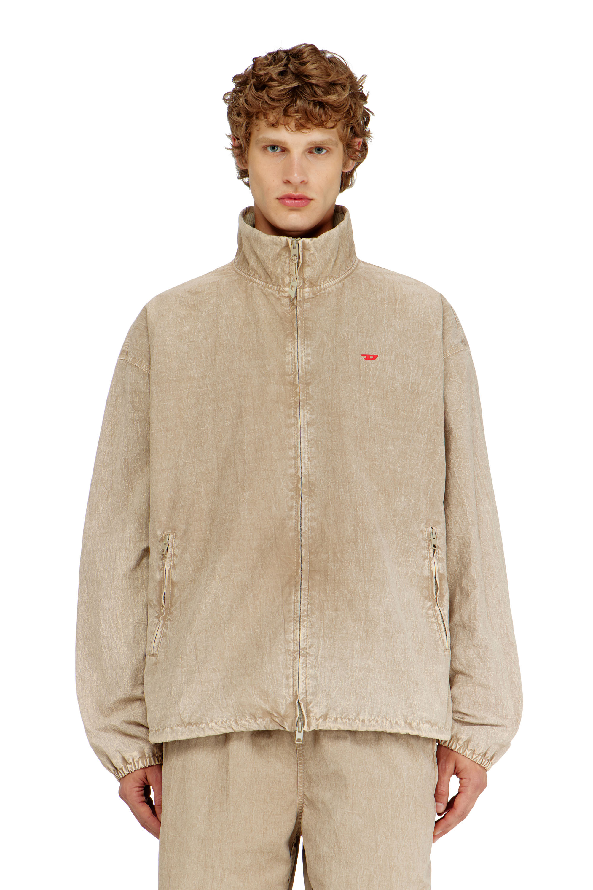 Diesel - J-CORSE-PLBH, Herren Jacke aus taslan mit spezieller Beschichtung in Beige - 1