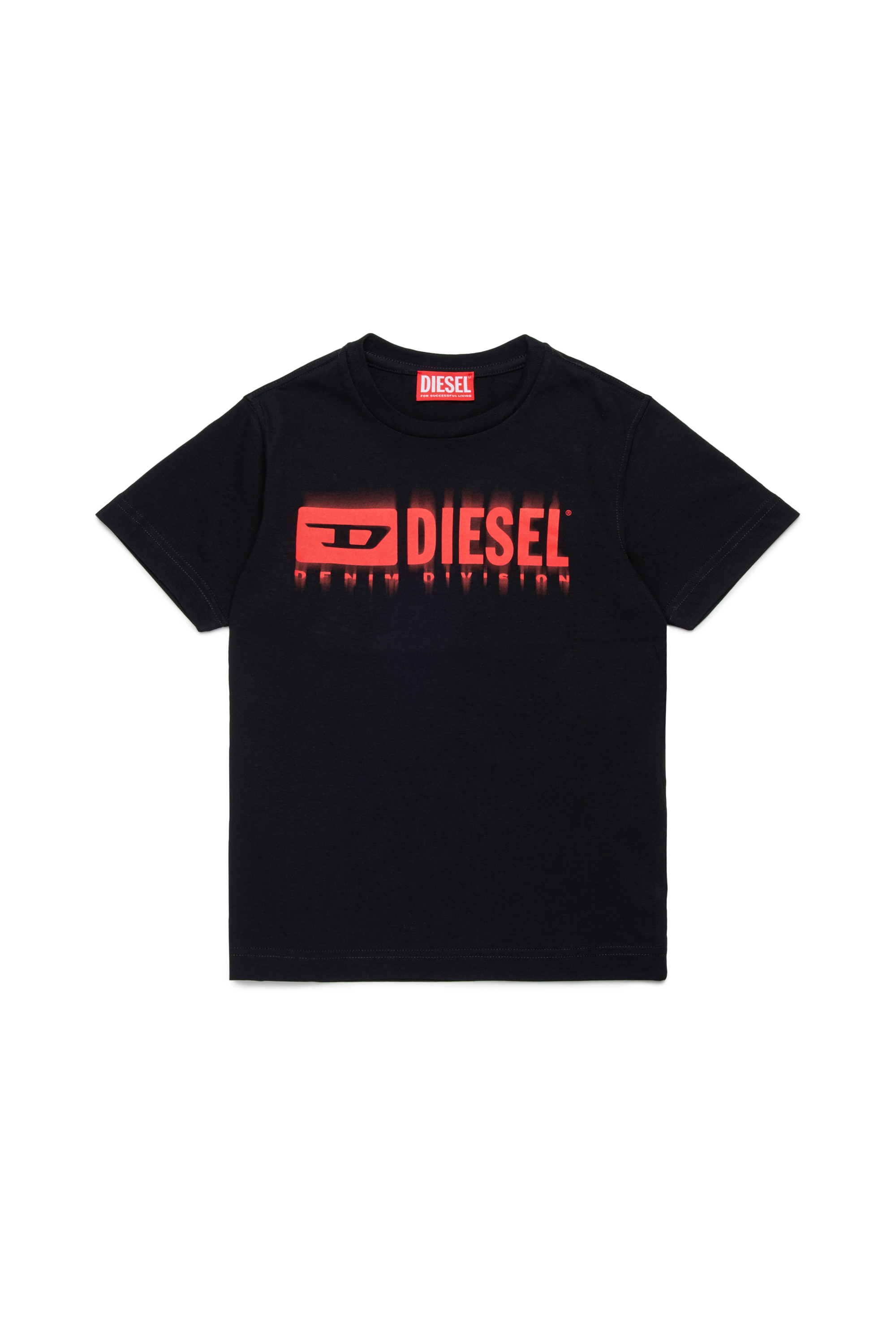 Diesel - TDIEGORL6, Herren T-Shirt mit verschmiertem Logo in Schwarz - 1