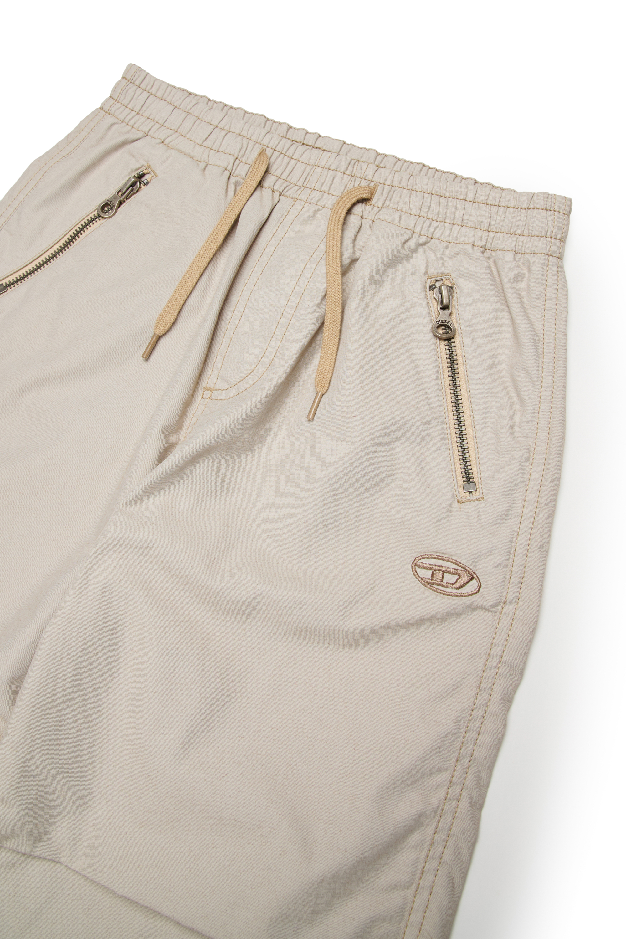 Diesel - PDIAMANDA, Unisex Hose mit Kordelzug und Oval D-Stickerei in Beige - 3