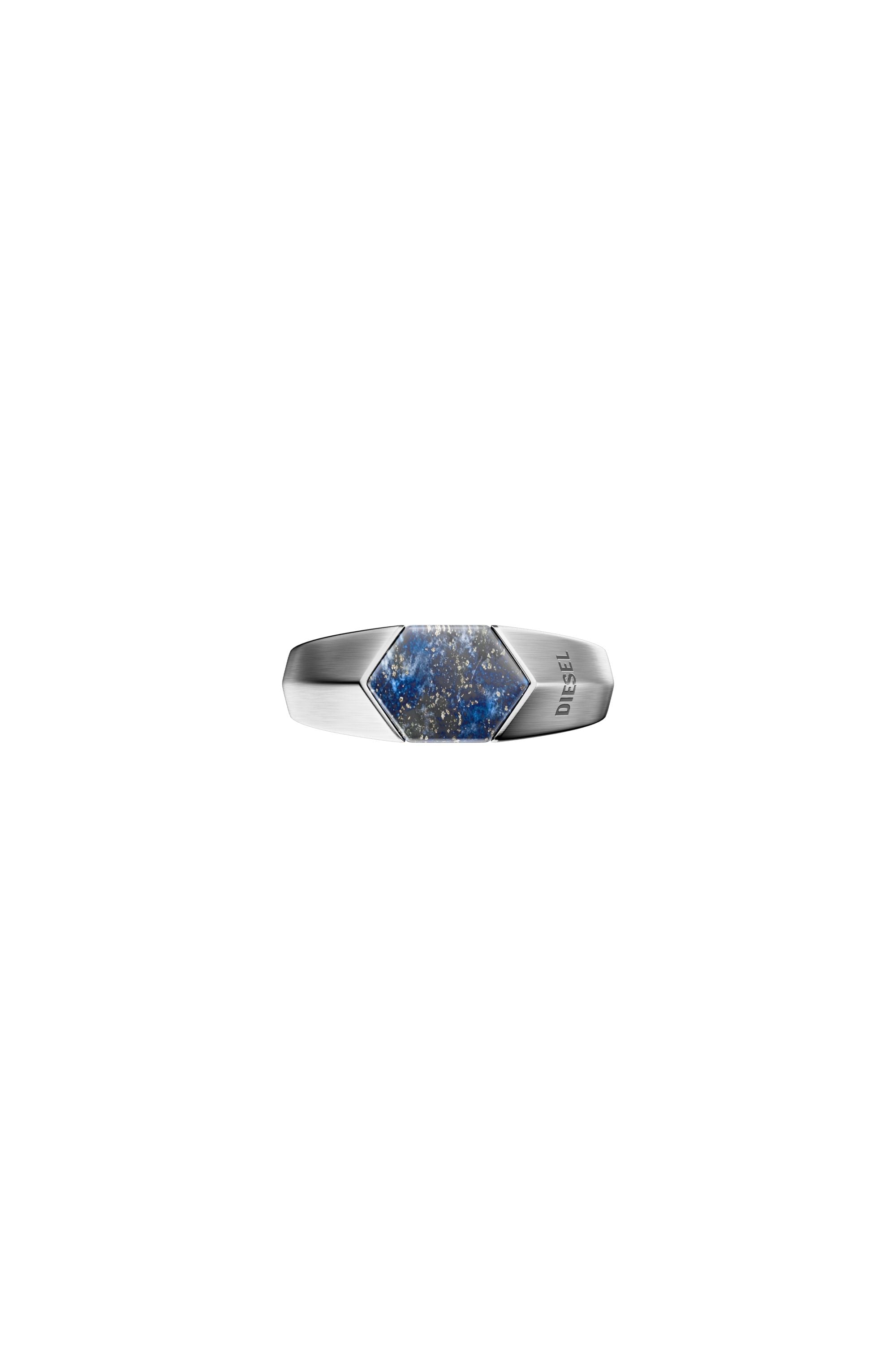 Diesel - DX1712040, Unisex Siegelring mit Lapislazuli in Silber/Blau - 3