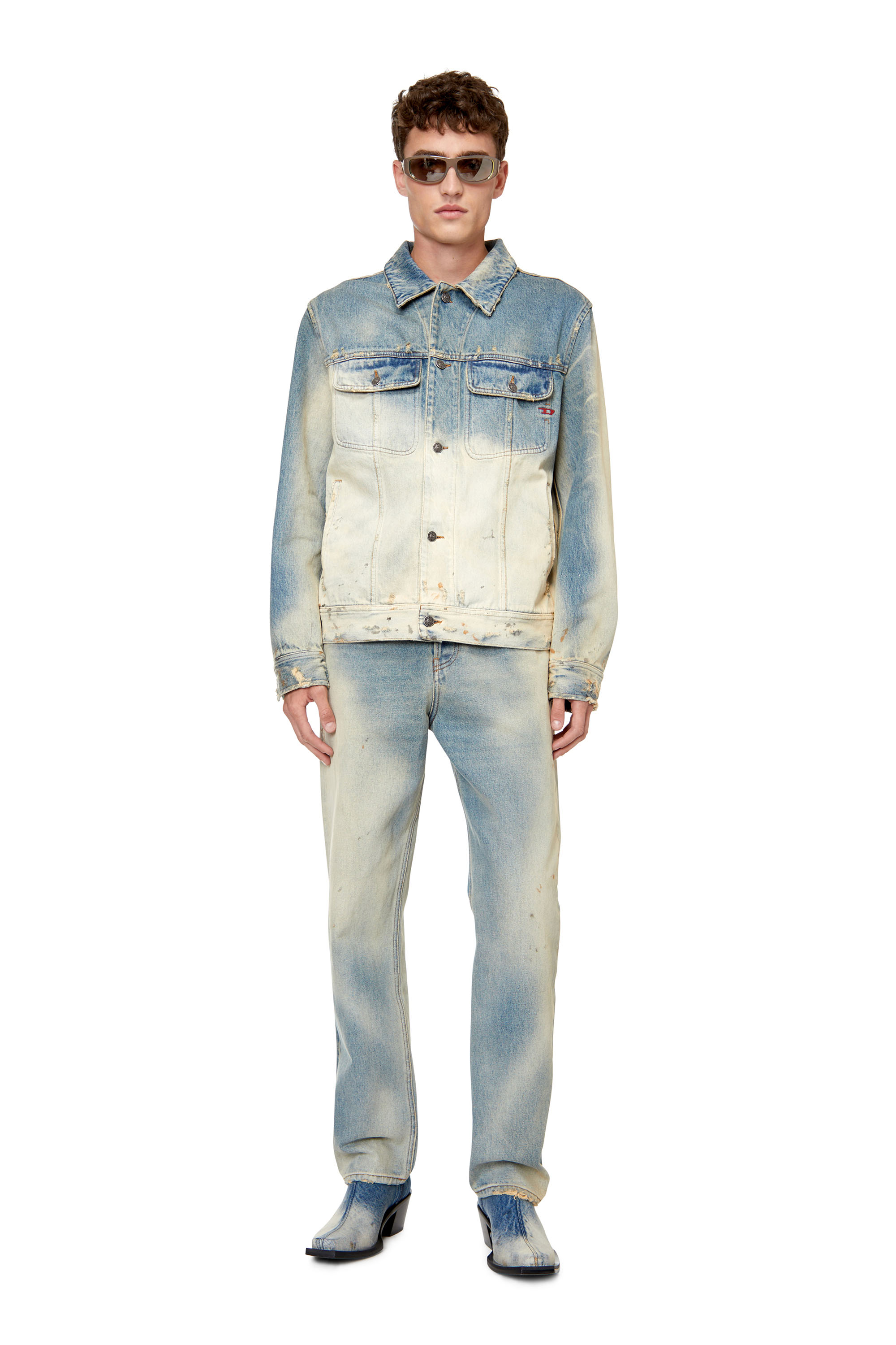 Diesel - 2020 D-Viker 0ENAV Straight Jeans, Hellblau - Image 5