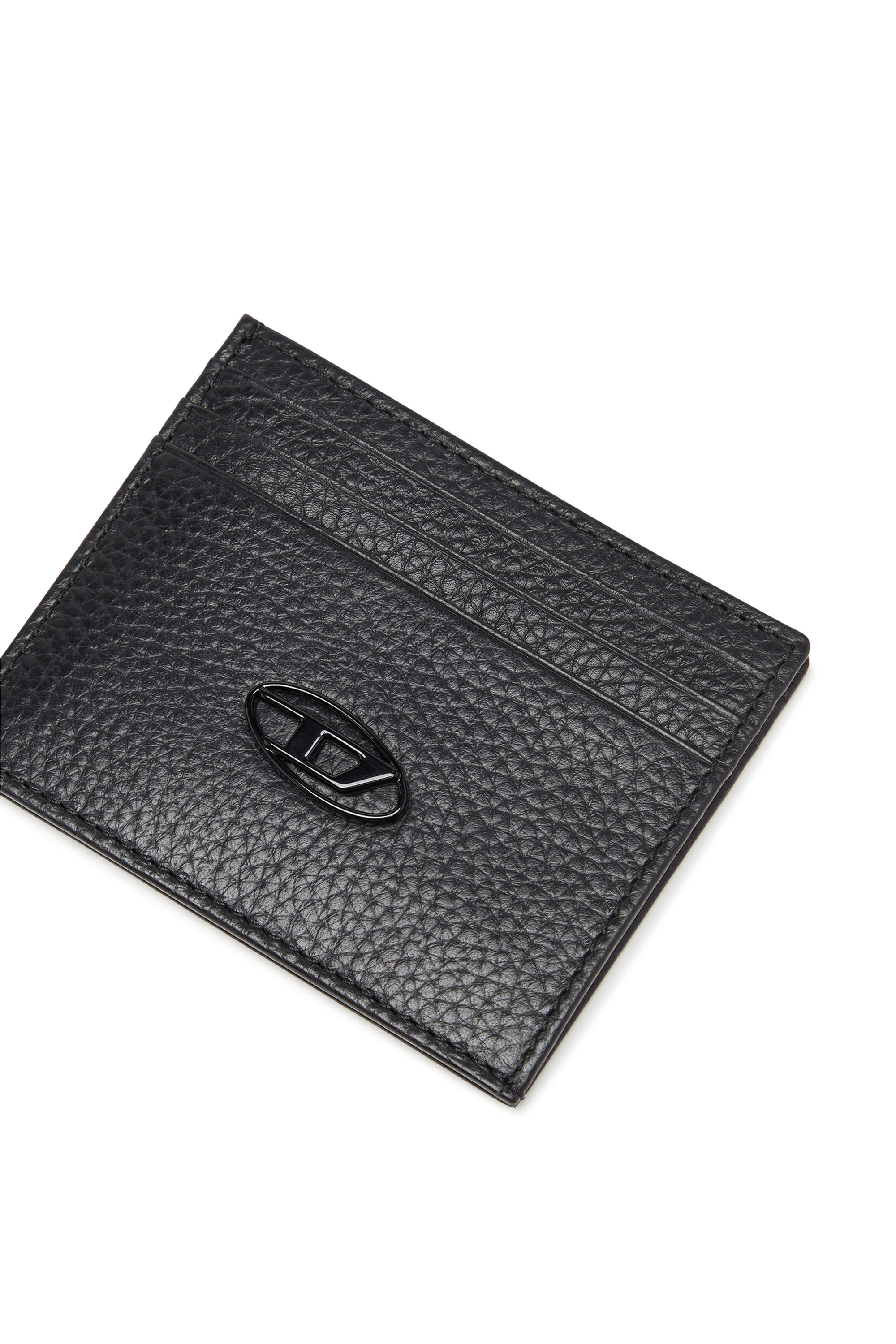 Diesel - CARD CASE, Herren Kartenetui aus genarbtem Leder in Schwarz - 4