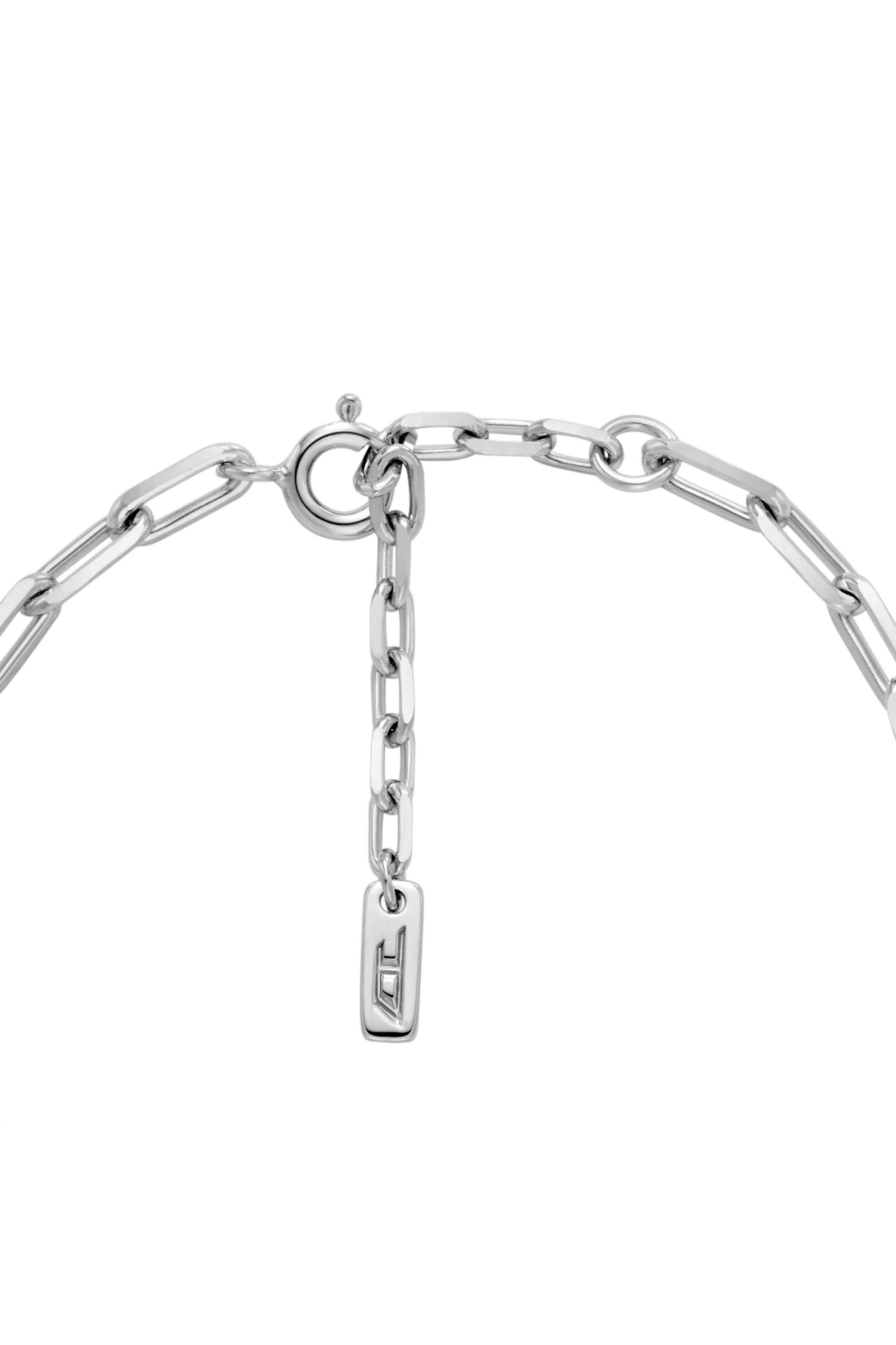 Diesel - DL1363040 STERLING SILVER JEWEL, Unisex Armband aus sterlingsilber mit kette in Silber - 2