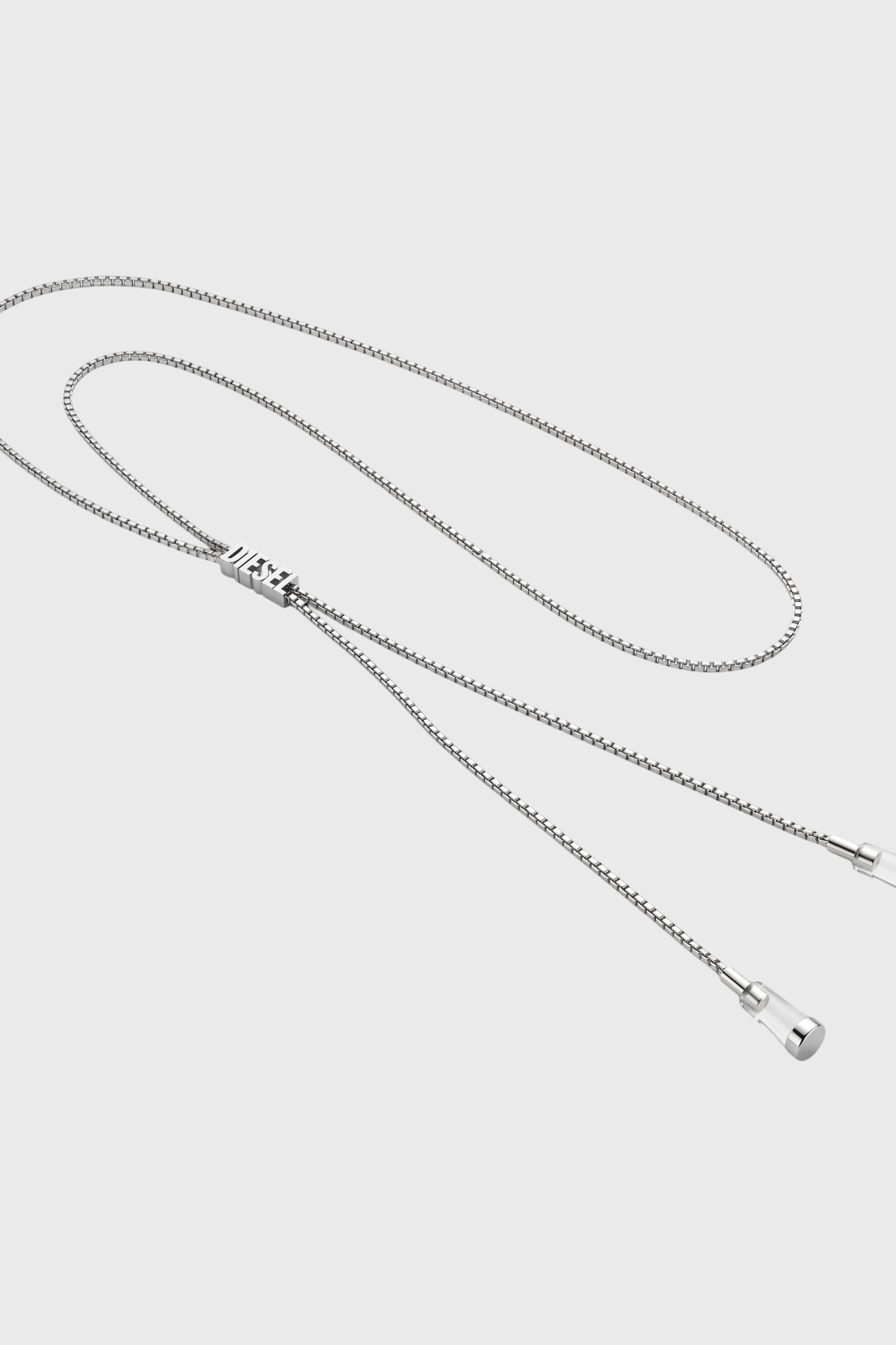 Diesel - 60669 EARBUDS CHAIN EARBUNDS CHAIN, Unisex D Chain Halskette f&uuml;r Ohrh&ouml;rer in Silber - 2