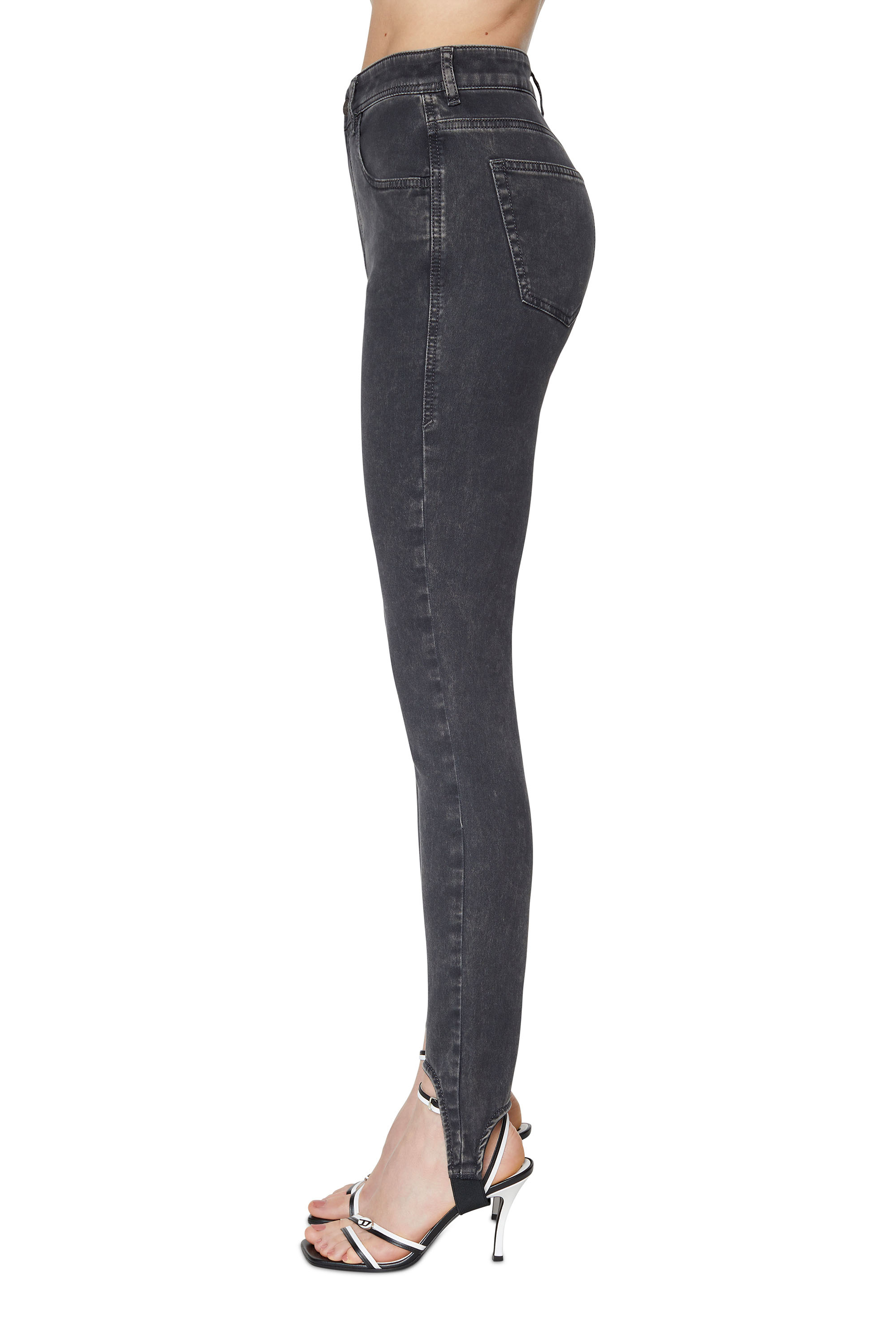 Diesel - Slandy Joggjeans® 069ZM Super skinny, Schwarz/Dunkelgrau - Image 4