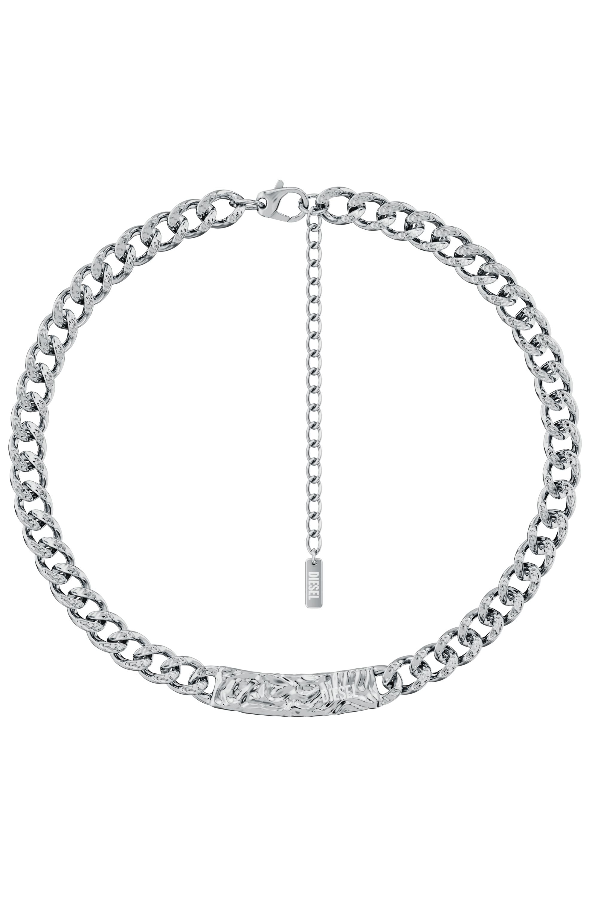 Diesel - DX1733040, Unisex Kettenhalskette aus Edelstahl in Silber - 1
