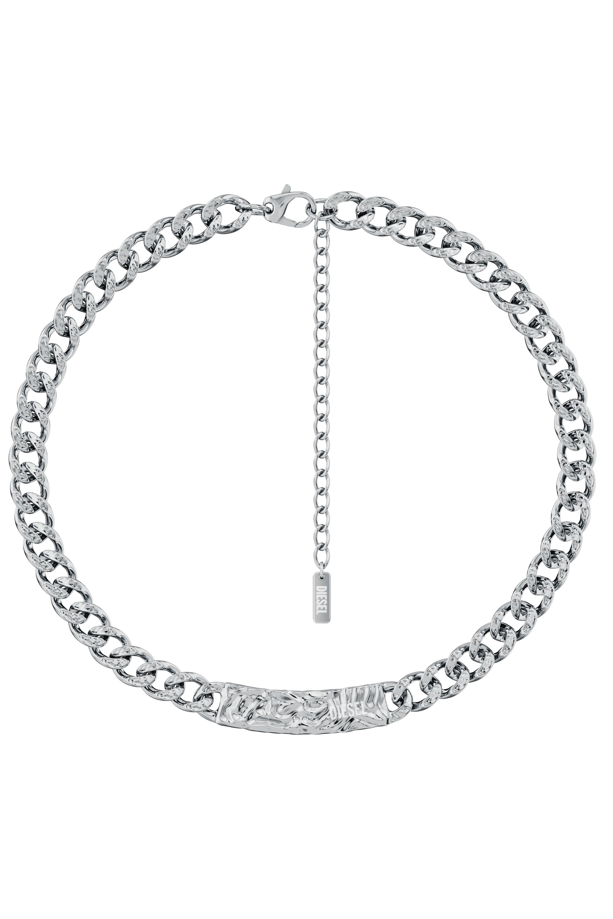 Diesel - DX1733040, Unisex Kettenhalskette aus Edelstahl in Silber - 1