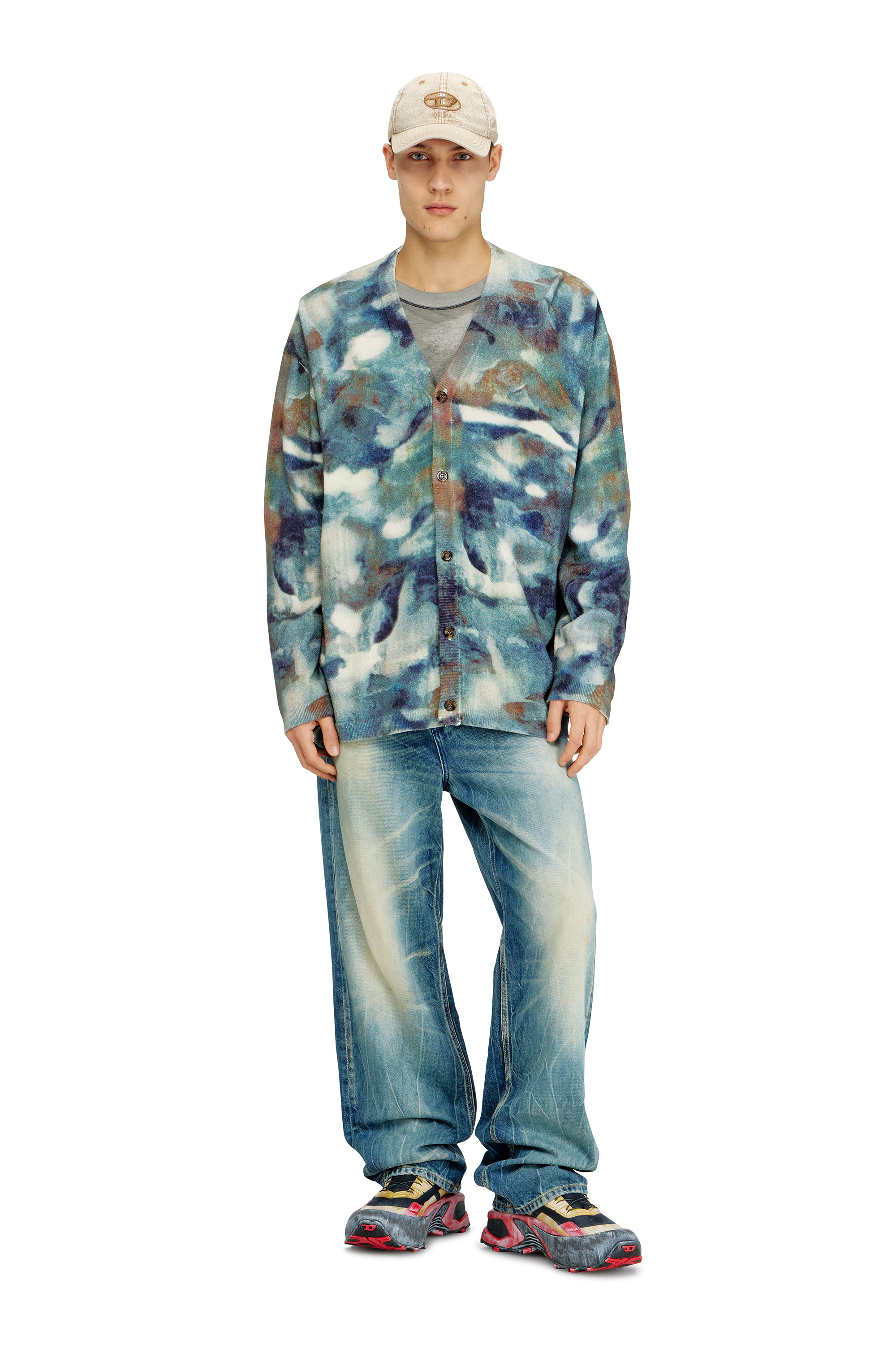 Diesel - C-NYLOFF, Herren Baseballkappe mit gesticktem Oval D in Hellbraun - 4