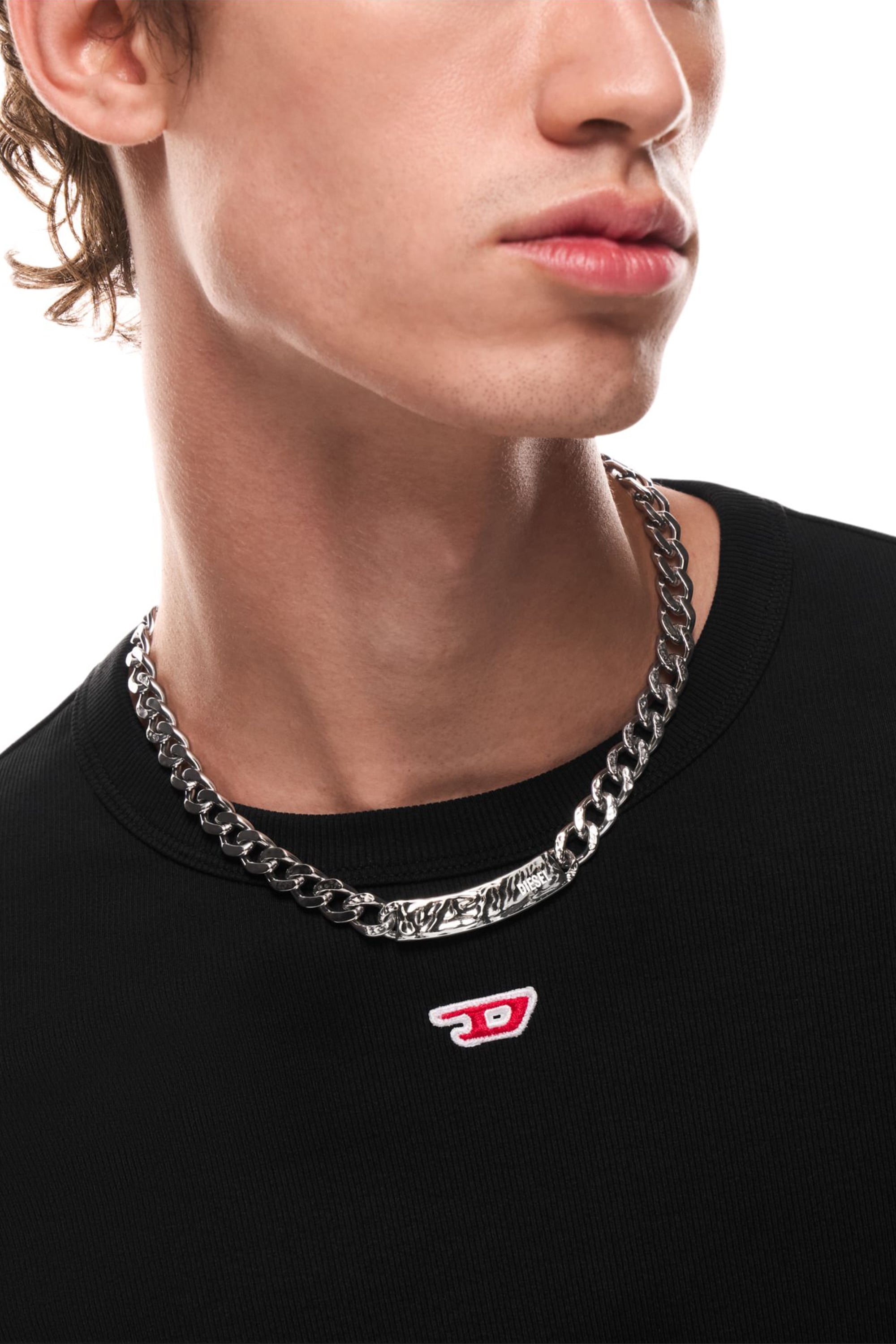 Diesel - DX1733040, Unisex Kettenhalskette aus Edelstahl in Silber - 4