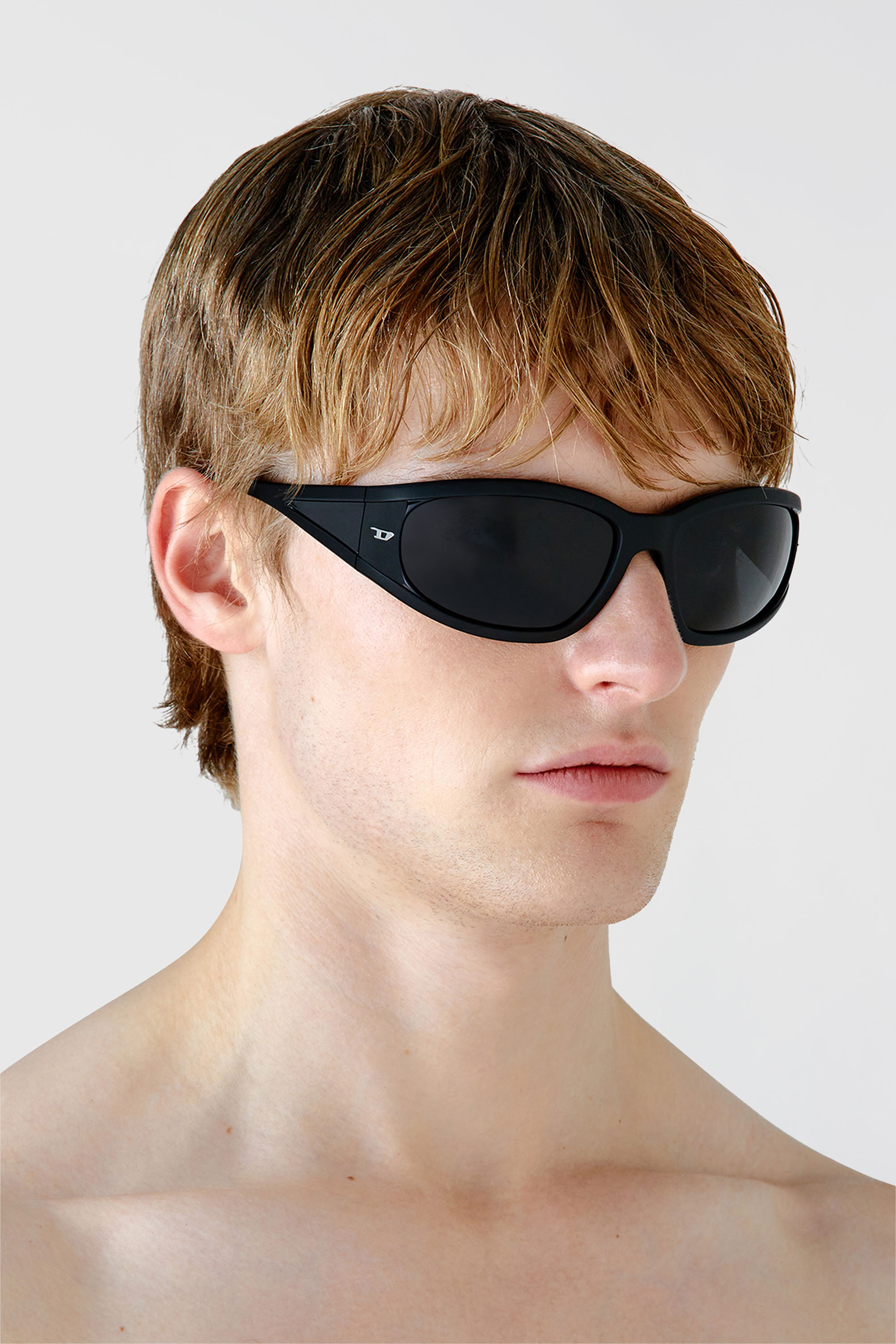 Diesel - 0DL3002, Unisex Sonnenbrille aus acetat mit rechteckigen gl&auml;sern in Schwarz - 4