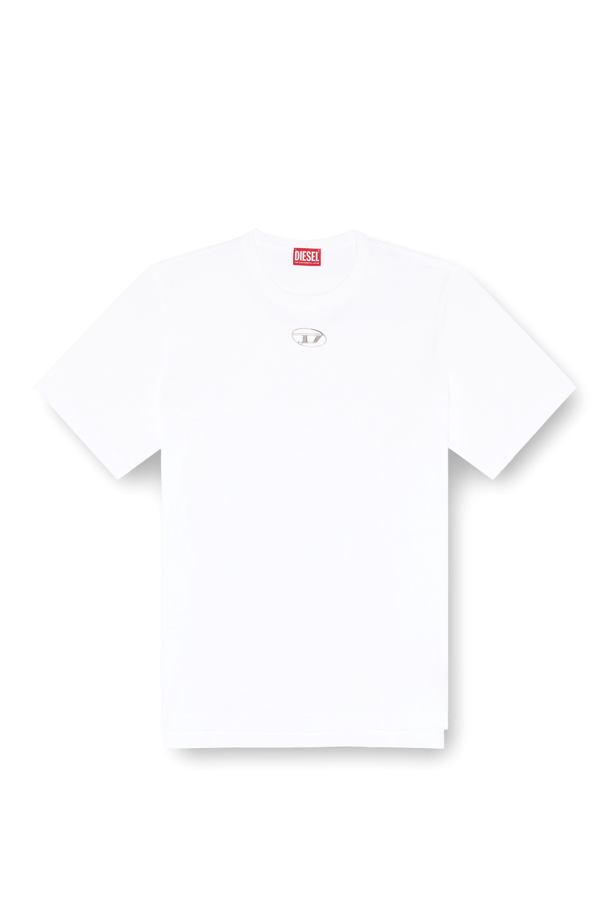 Diesel - T-JUST-OD, Herren T-Shirt mit Spritzguss-Logo in Weiß - 2