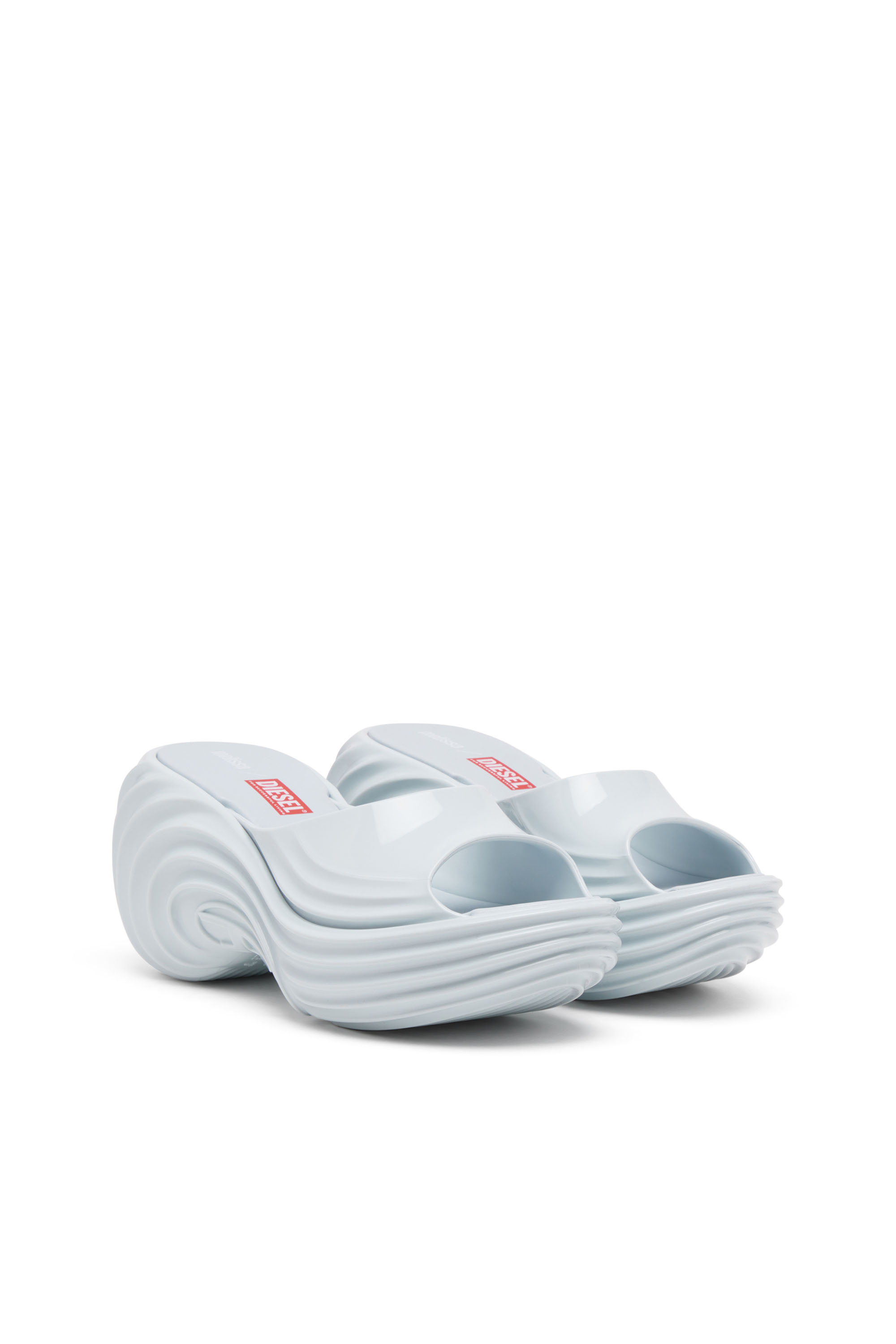 MELISSA QUANTUM PLATFORM, Light Blue Diesel - MELISSA QUANTUM PLATFORM, Woman's Platform mule in Melflex® in Light Blue - 2