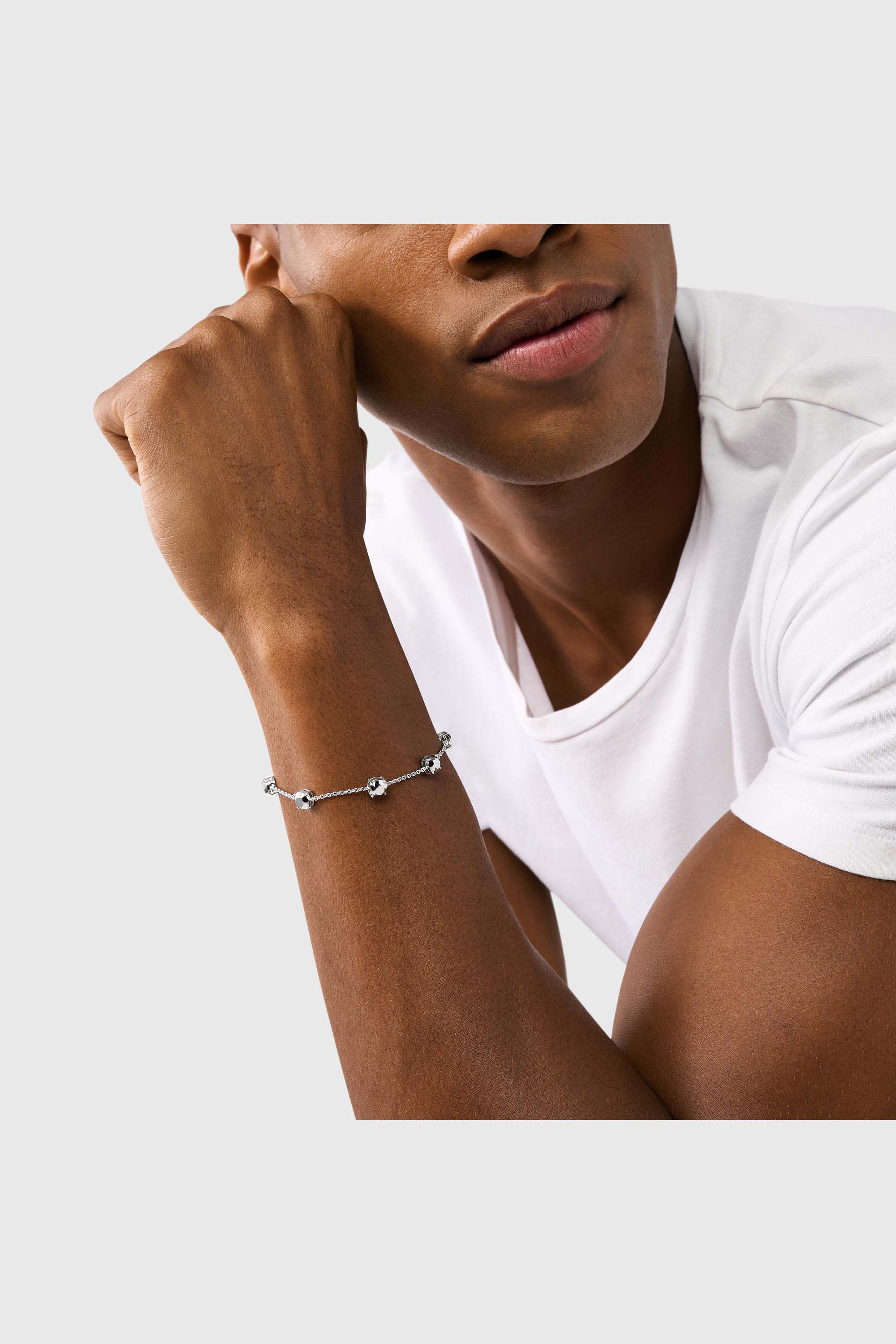 Diesel - DL1358040 STERLING SILVER JEWEL, Unisex Gliederarmband aus Sterlingsilber in Silber - 3