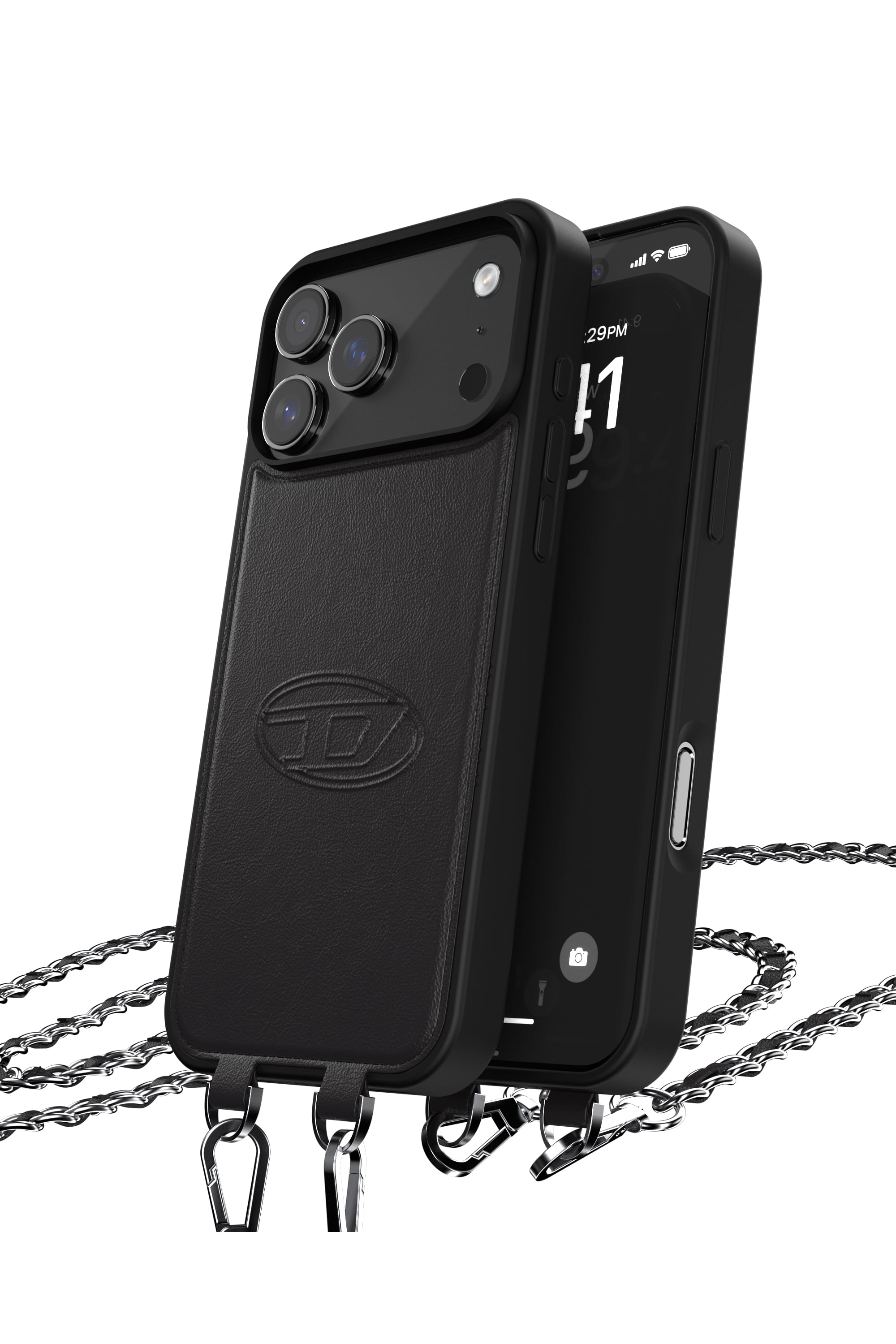Diesel - 60663 MOULDED CASE, Unisex Oval D H&uuml;lle mit Handschlaufe und MagSafe f&uuml;r iPhone 17 Pro Max in Schwarz - 3