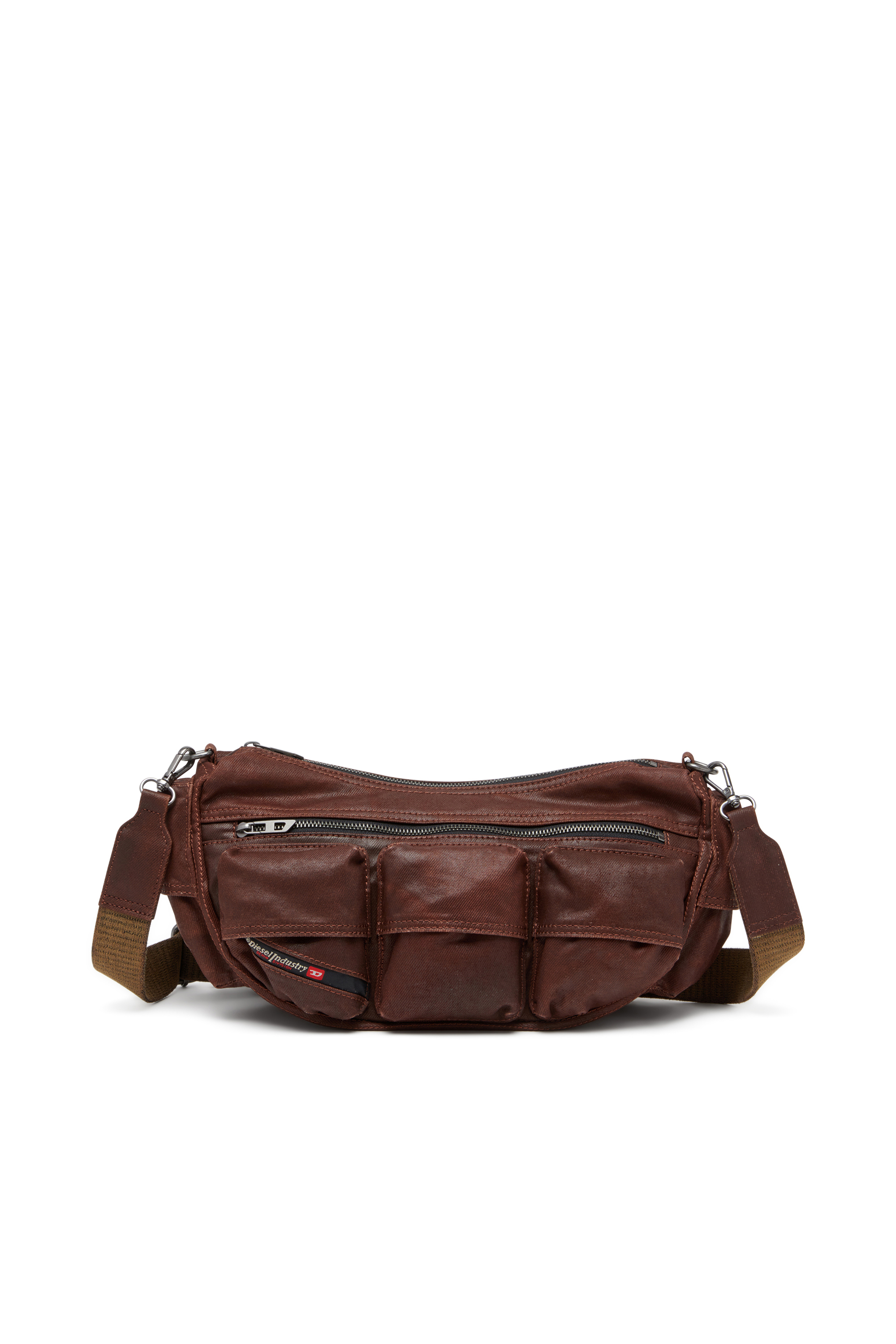 Diesel - MULTI-PKTS SHOULDER BAG X, Unisex Multi-Pkts - Baumwolltasche mit mehreren Taschen in Braun - 1