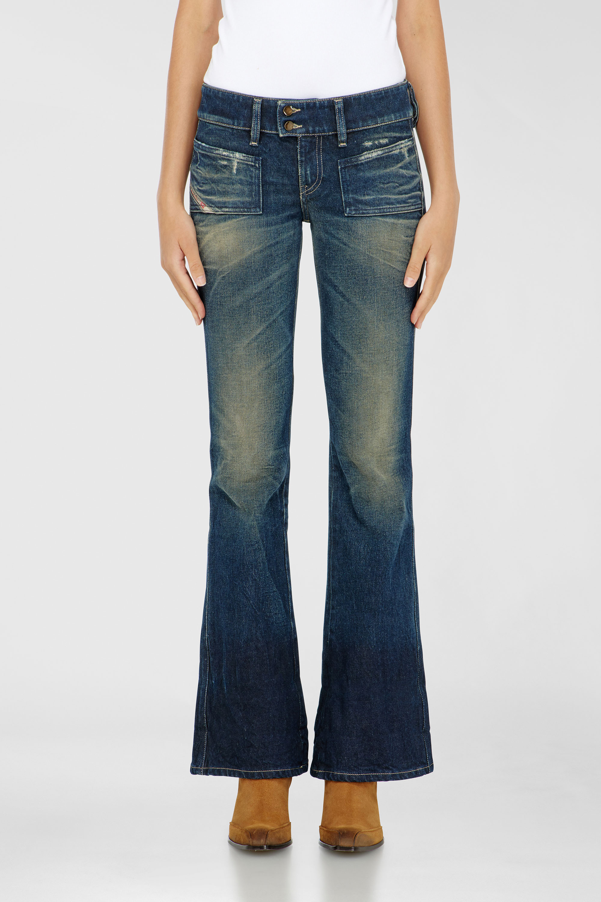 Diesel - Damen Bootcut Jeans D-Hush 007EH, Dunkelblau - 2