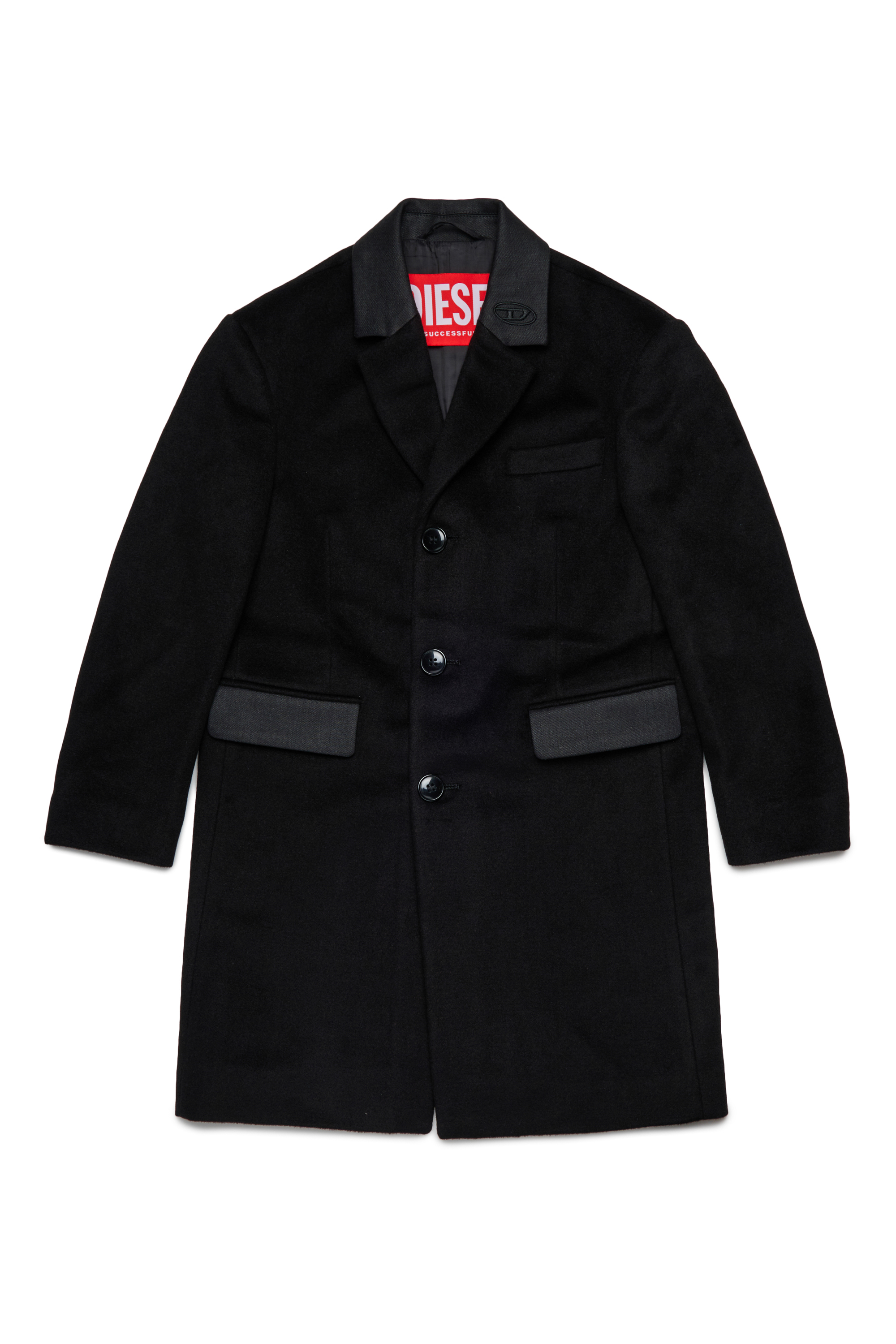 Diesel - JDERRIS, Herren Jacke aus Wolle mit kontrastierenden Details in Schwarz - 1