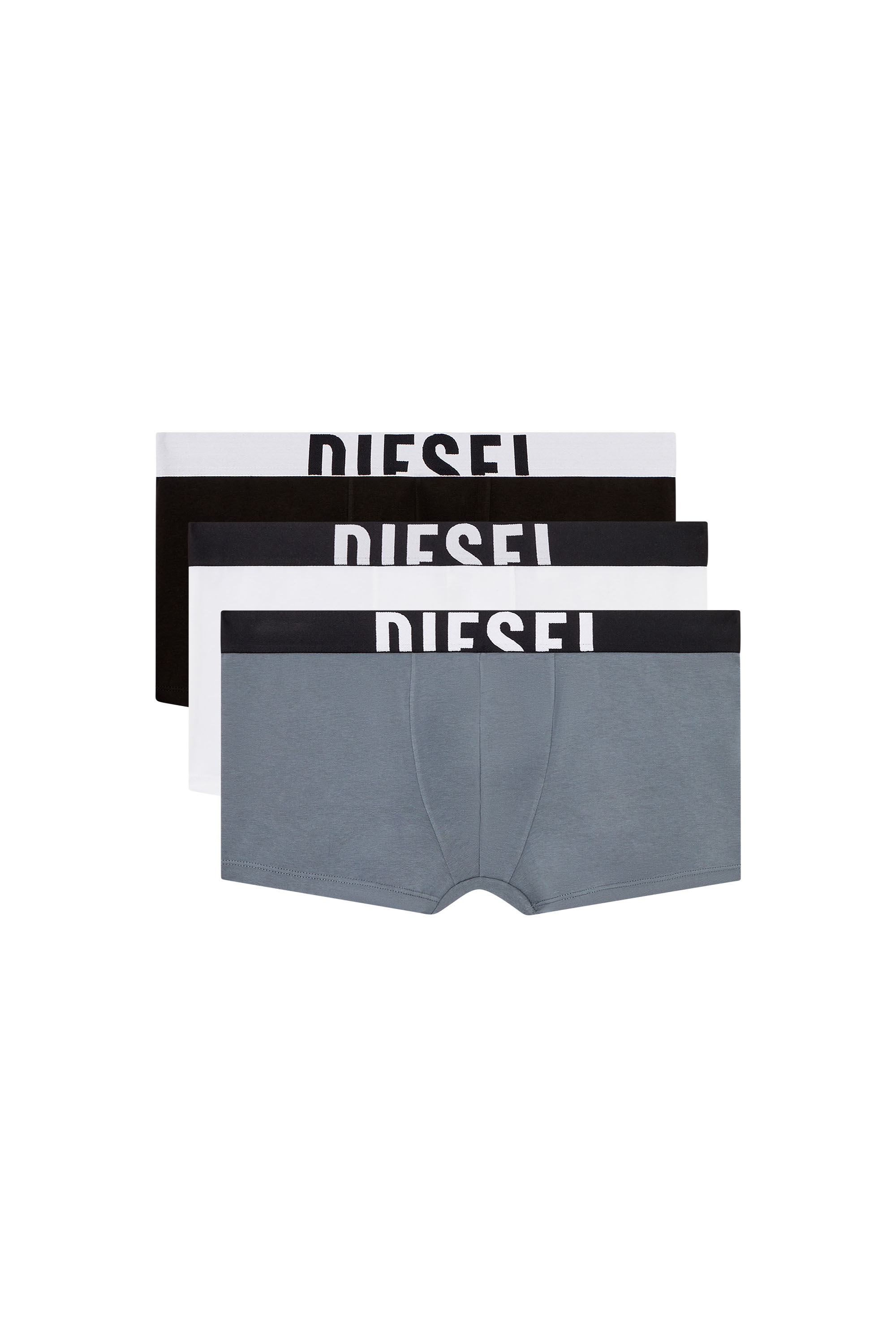 Diesel - DAMIEN-D-POP-3PACK-40, Herren Retropants im Dreierpack aus Baumwollstretch in Grau/Schwarz - 2