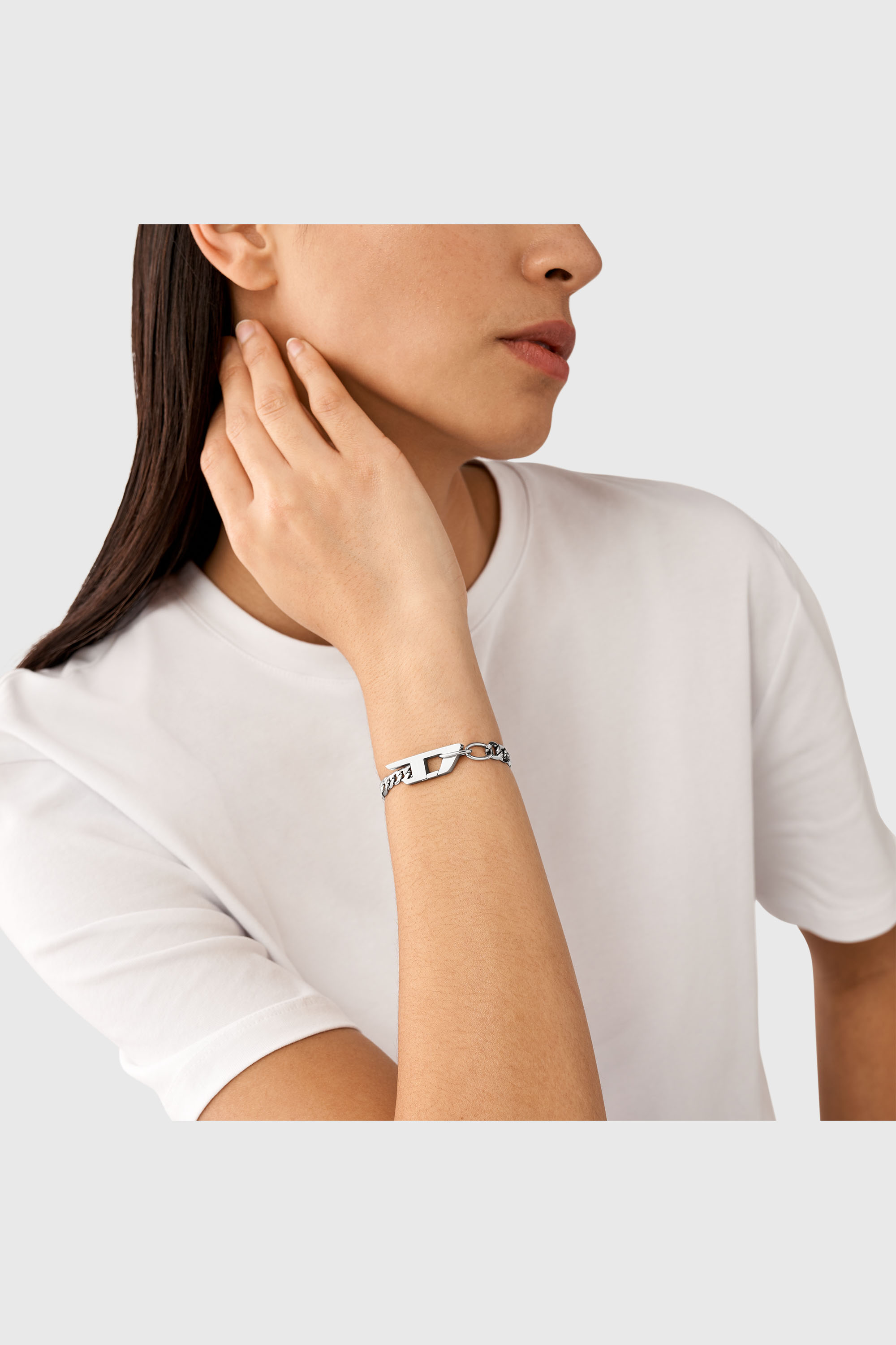 Diesel - DX1496, Unisex Kettenarmband aus Edelstahl in Silber - 3