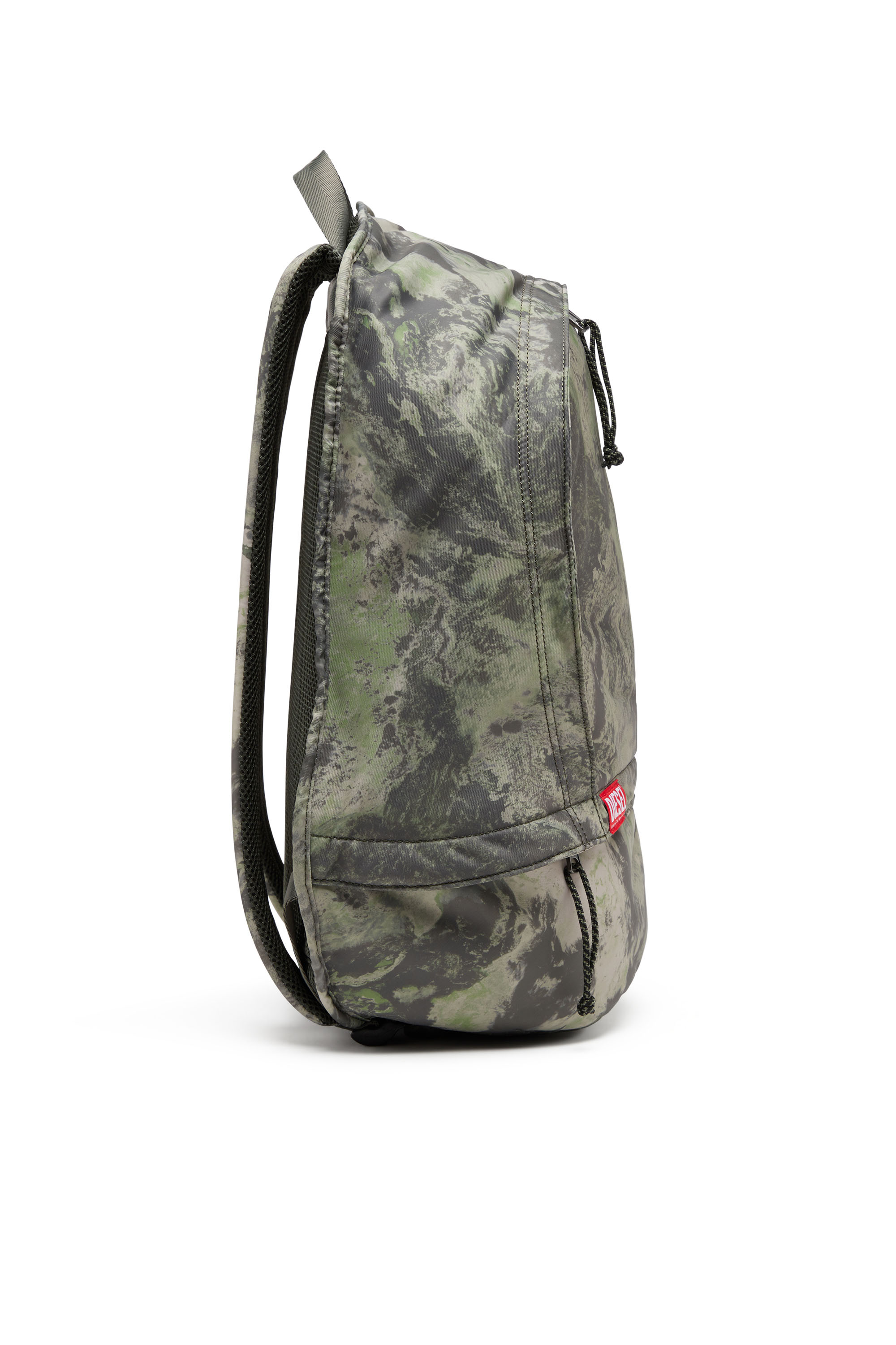 Diesel - RAVE BACKPACK X, Herren Rave Backpack X - Rucksack aus recyceltem Stoff mit Earth-Print in Grau/Blau - 5