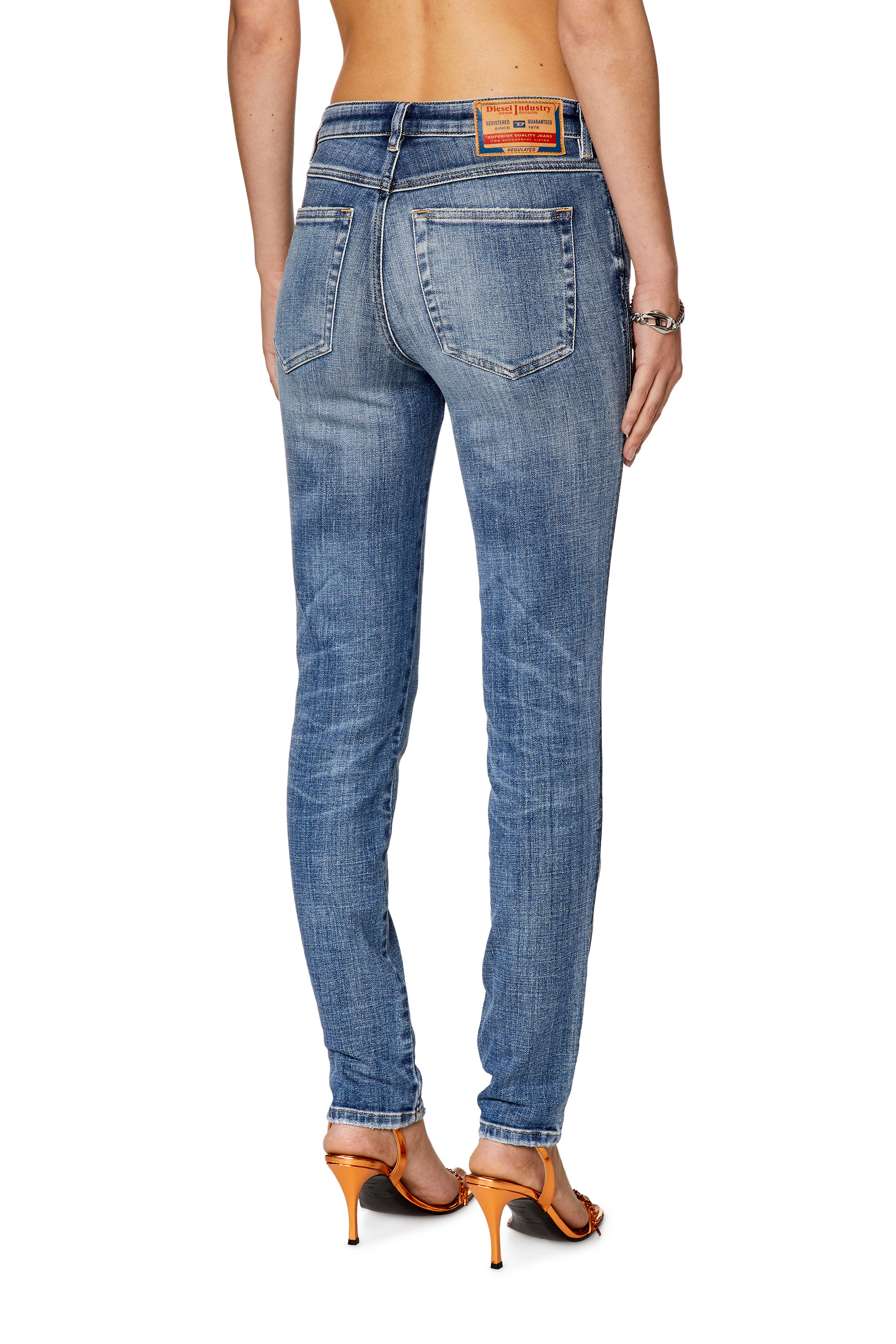 Diesel - Skinny Jeans 2015 Babhila 09G35, Mittelblau - Image 3