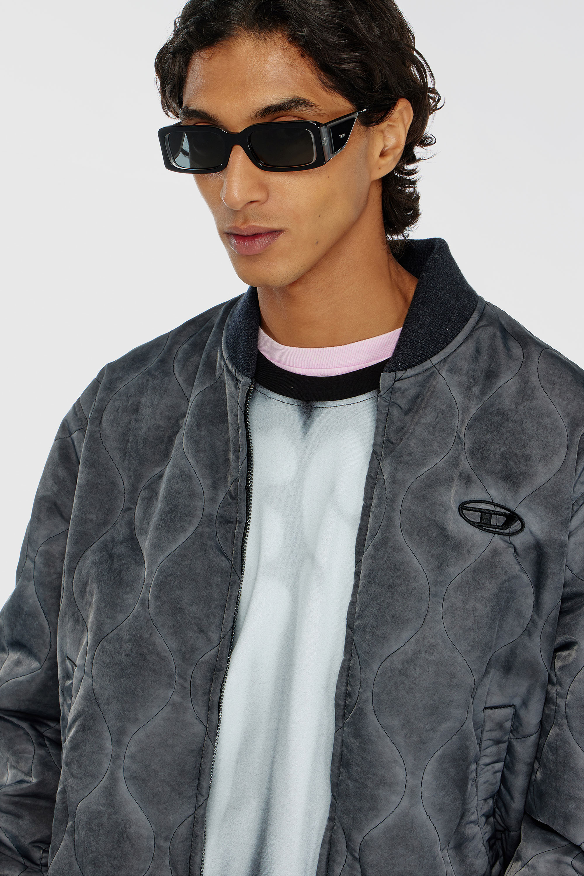 Diesel - 0DL2017U, Unisex Rechteckige Sonnenbrille in Schwarz - 4