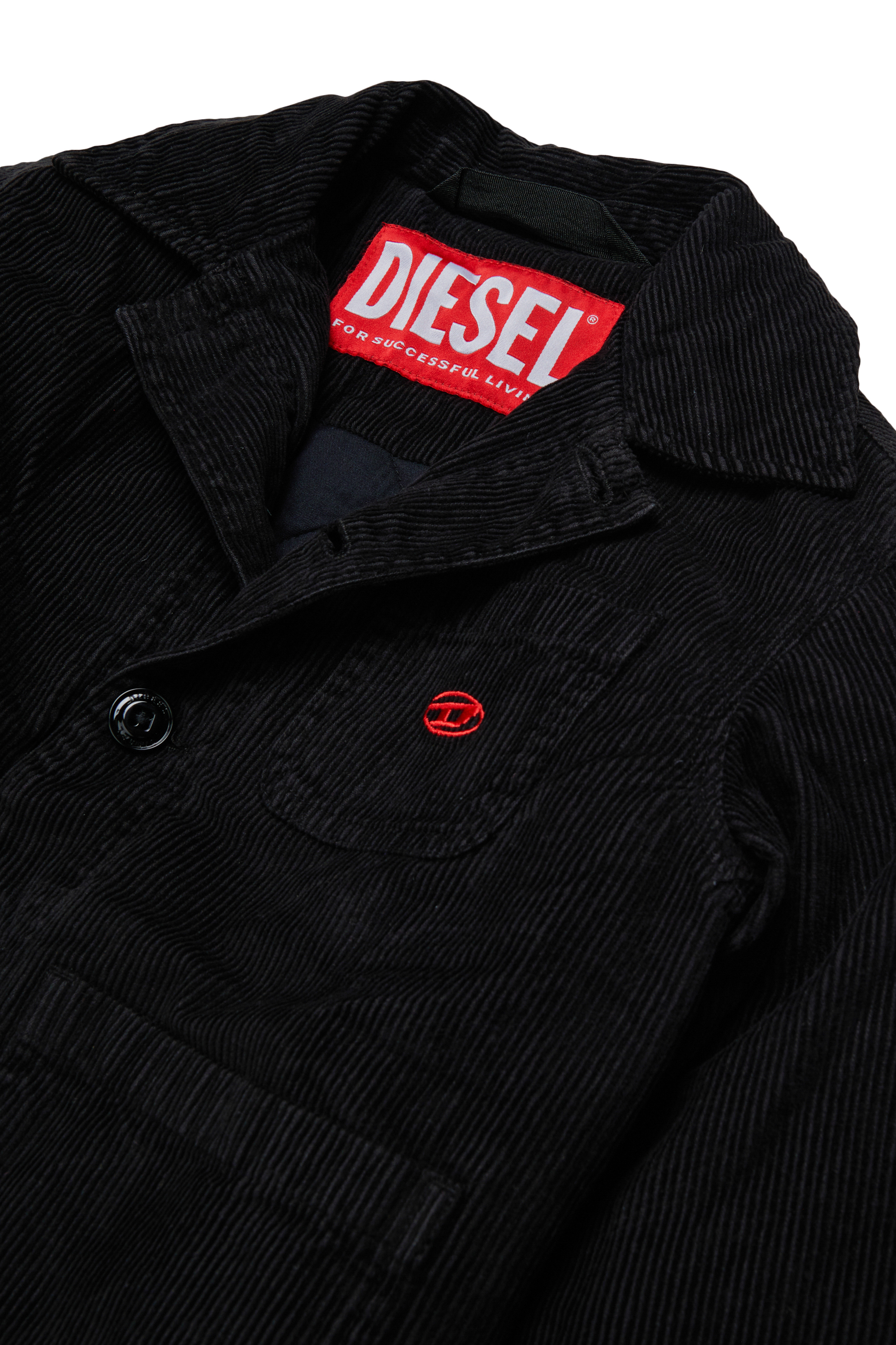 Diesel - JMILL, Herren Corduroy shirt jacket in Schwarz - 3
