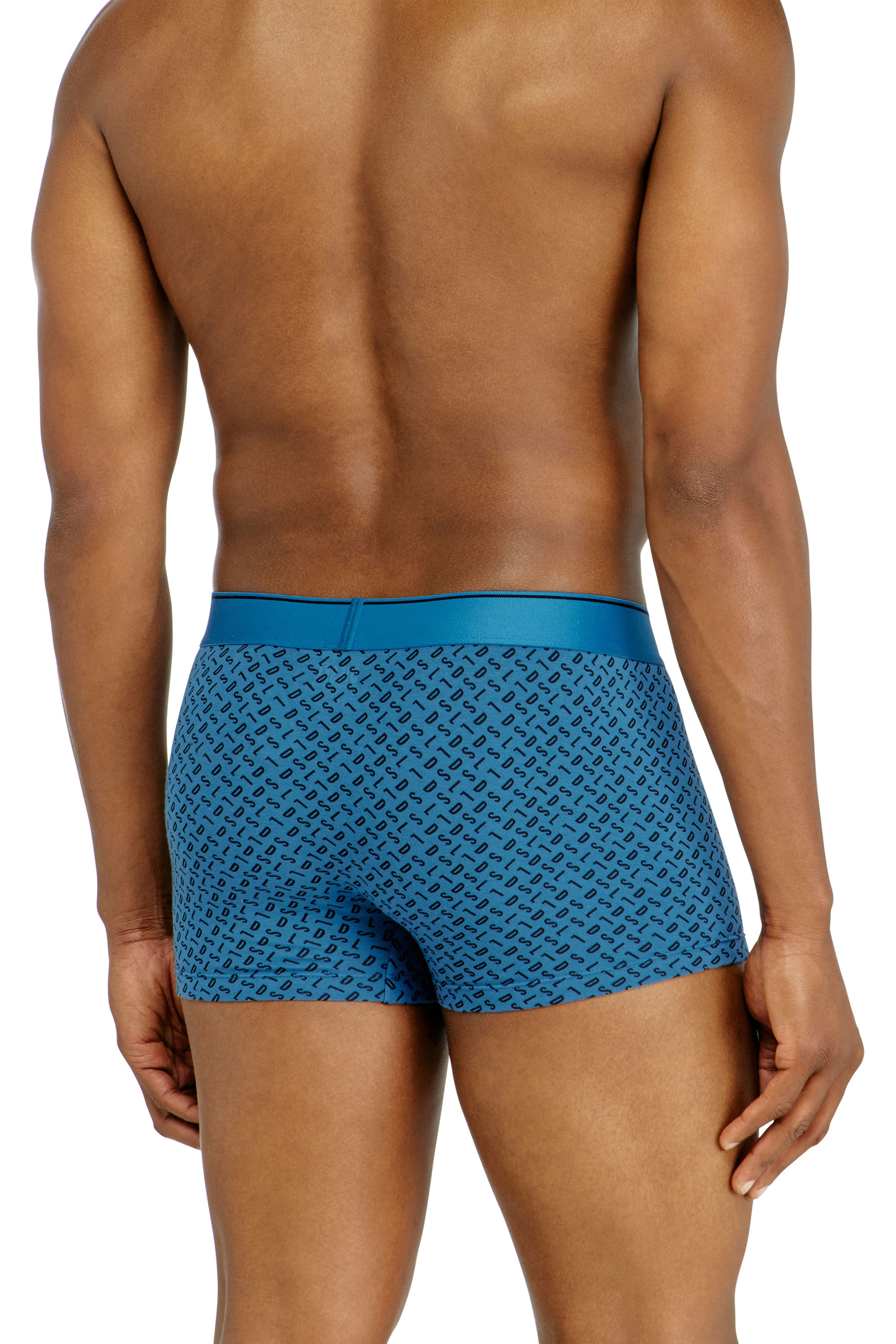 Diesel - DAMIEN-D-BOX-3PACK, Herren Dreierpack Stretch-Baumwoll-Trunks mit monogram in Blau - 3