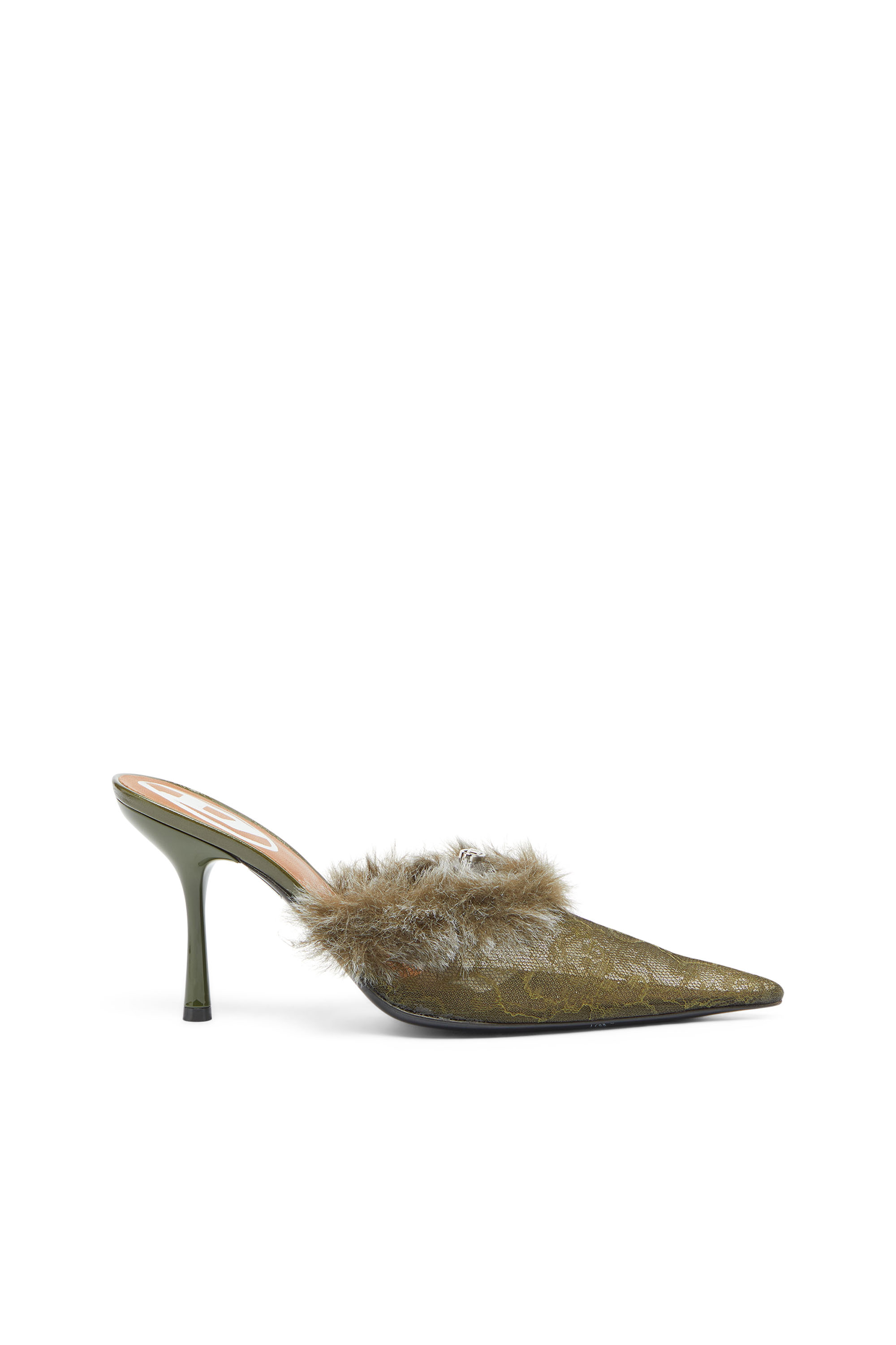 Diesel - D-JEWELS  MULE FUR 90, Damen D-Ten&Half - Mules aus Nylon mit flauschigem Besatz in null - 1