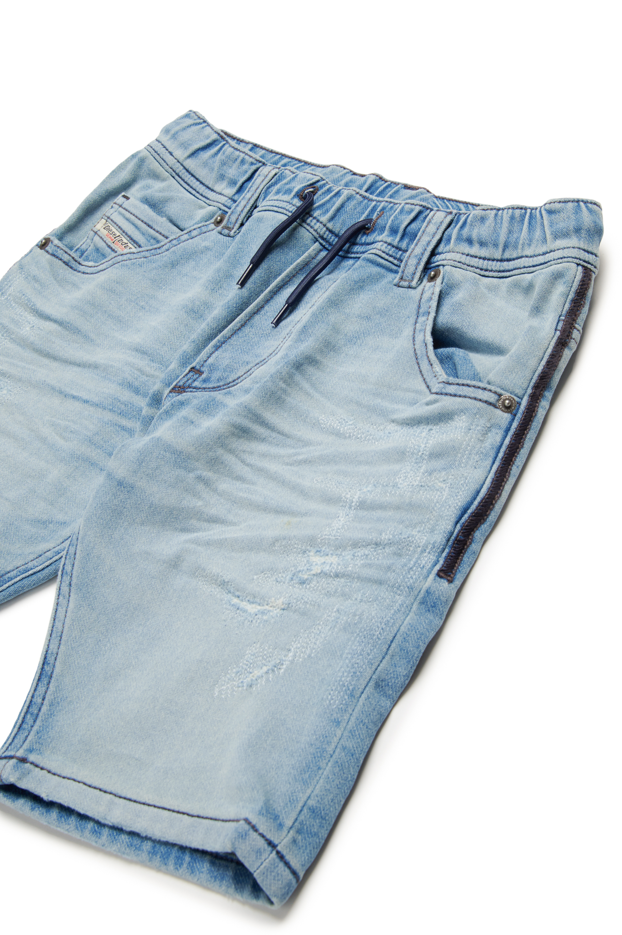 Diesel - KROOLEY-NE-J SH JJJ, Herren Stonewashed Krooley Shorts aus JoggJeans in Hellblau - 3