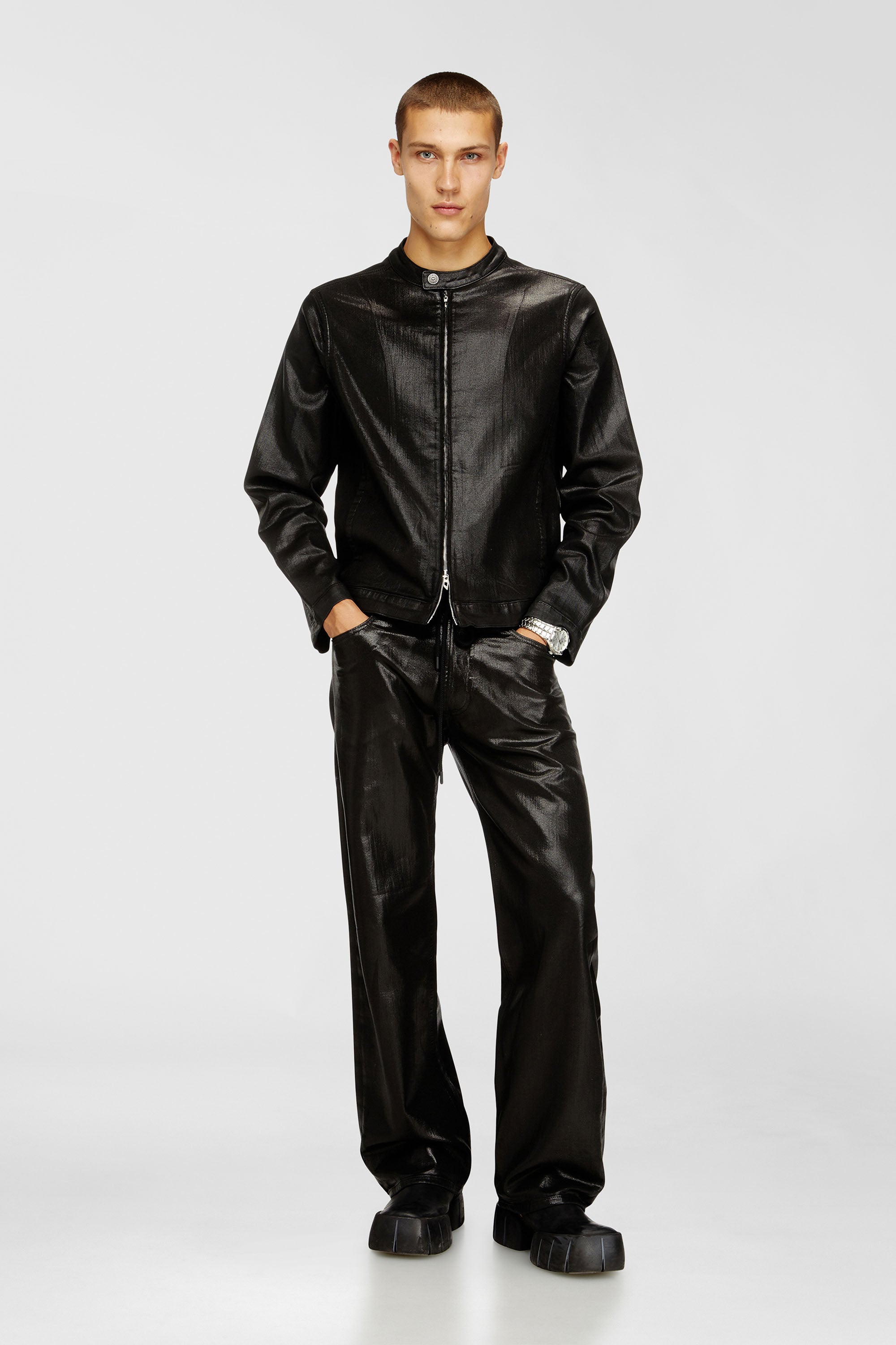 Diesel - Herren Relaxed 2080 D-Reel Joggjeans&reg; 068VD, Schwarz/Dunkelgrau - 2
