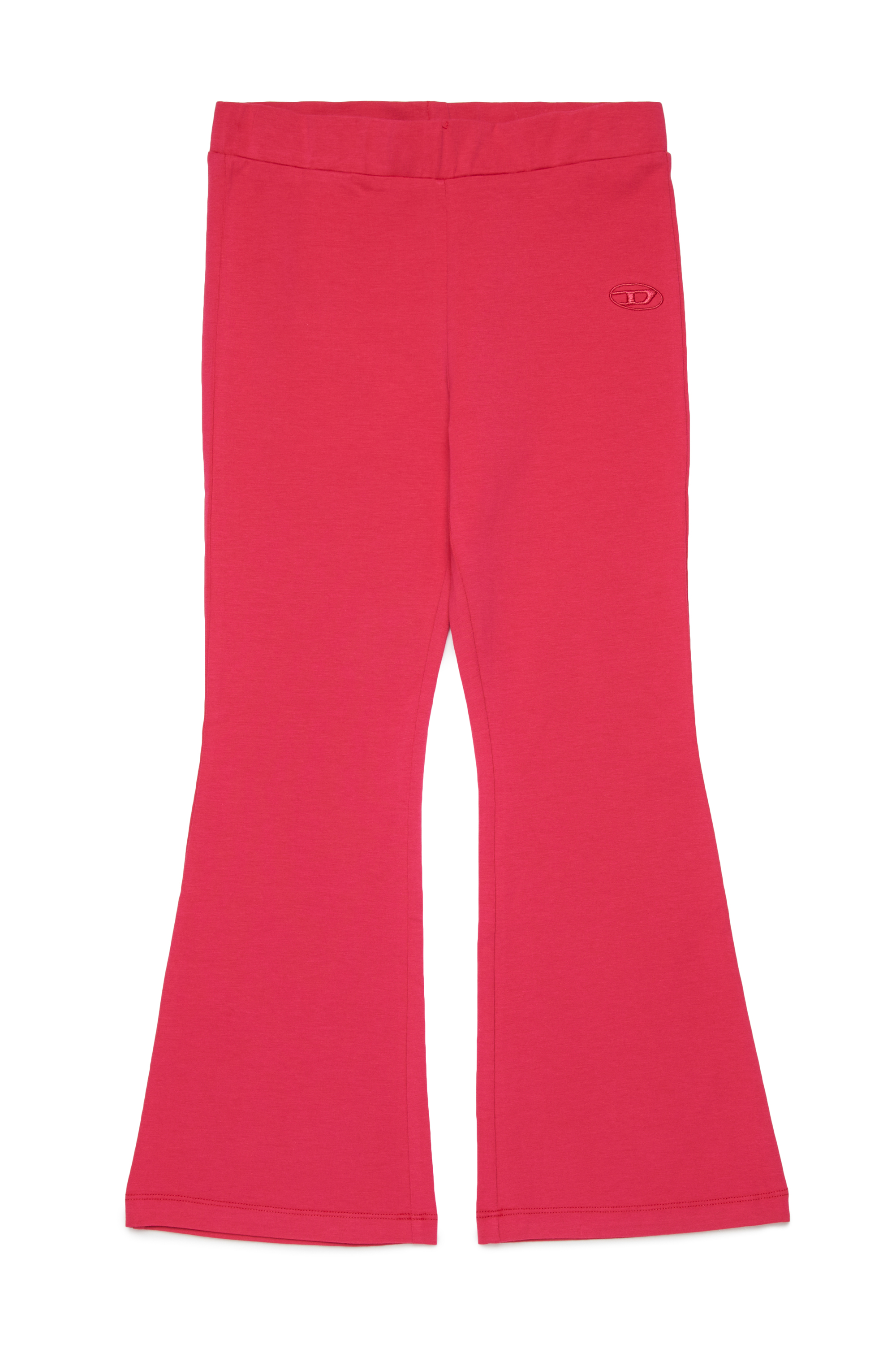 Diesel - PKIA, Damen Ausgestellte Leggings mit Oval D-Stickerei in Rosa - 1