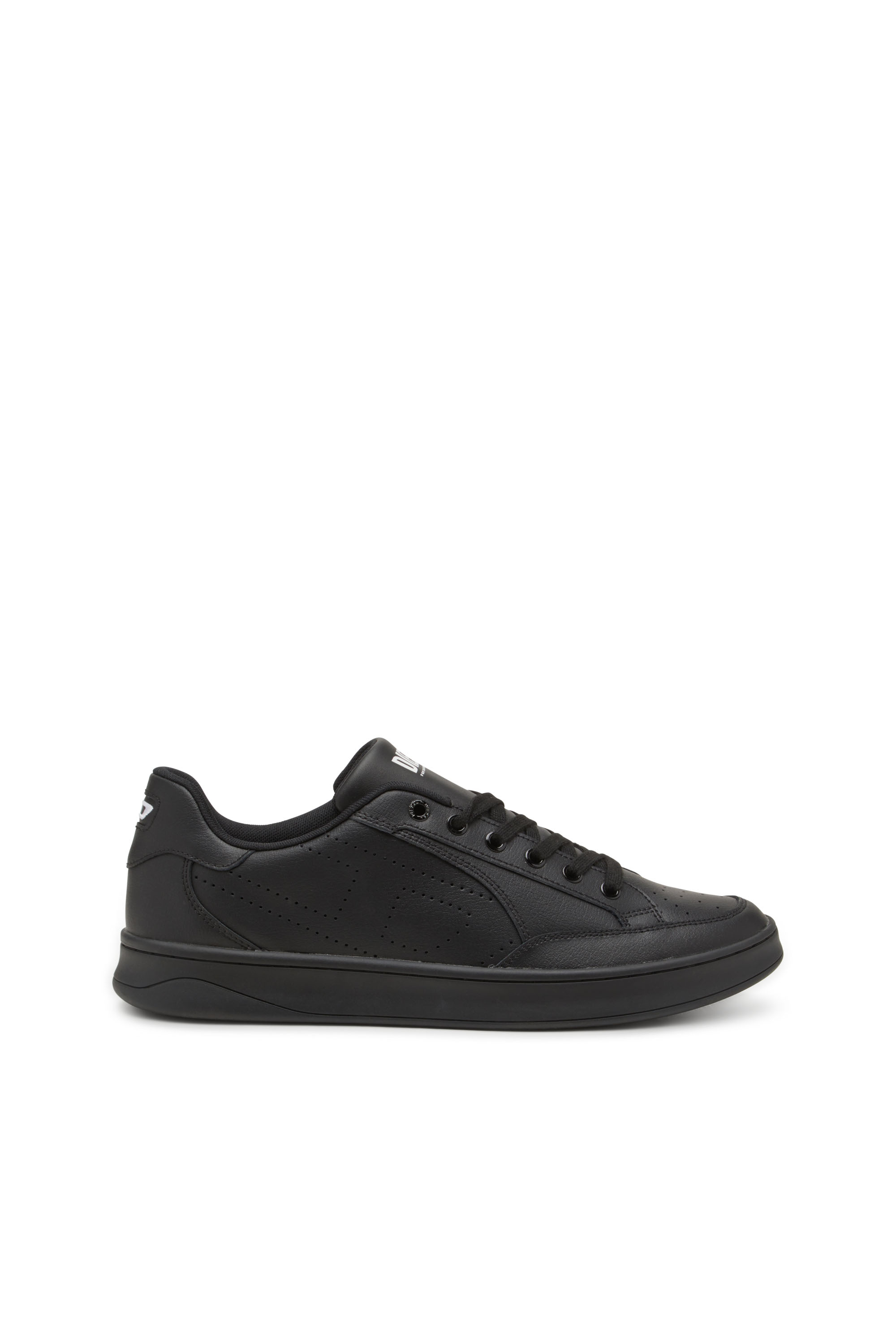 Diesel - S-DAKOTA LOW, Herren Sneakers aus Leder mit perforiertem Logo in Schwarz - 1