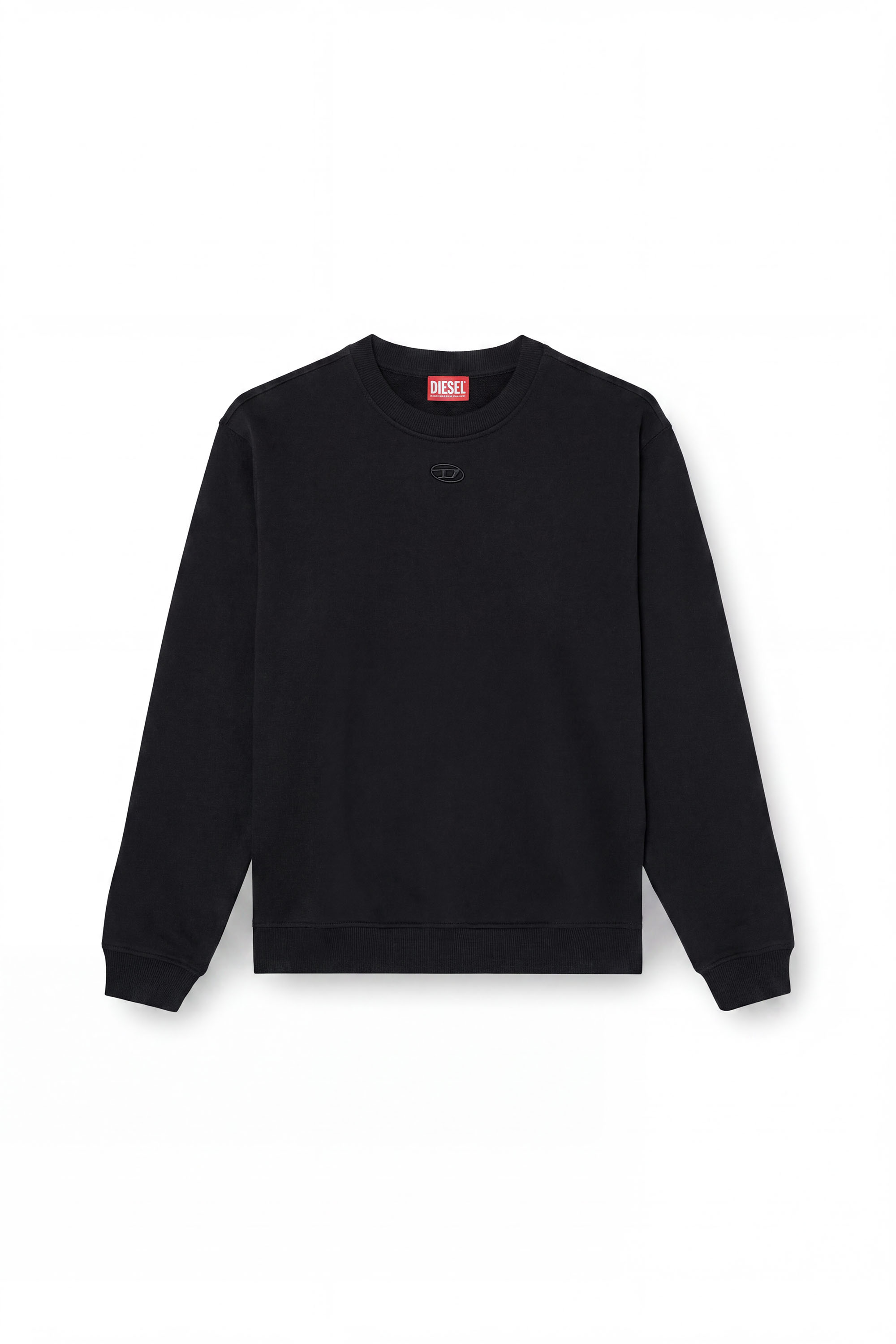 Diesel - F-NORMY-OD, Damen Baumwollsweatshirt mit ovaler D-Stickerei in Schwarz - 3